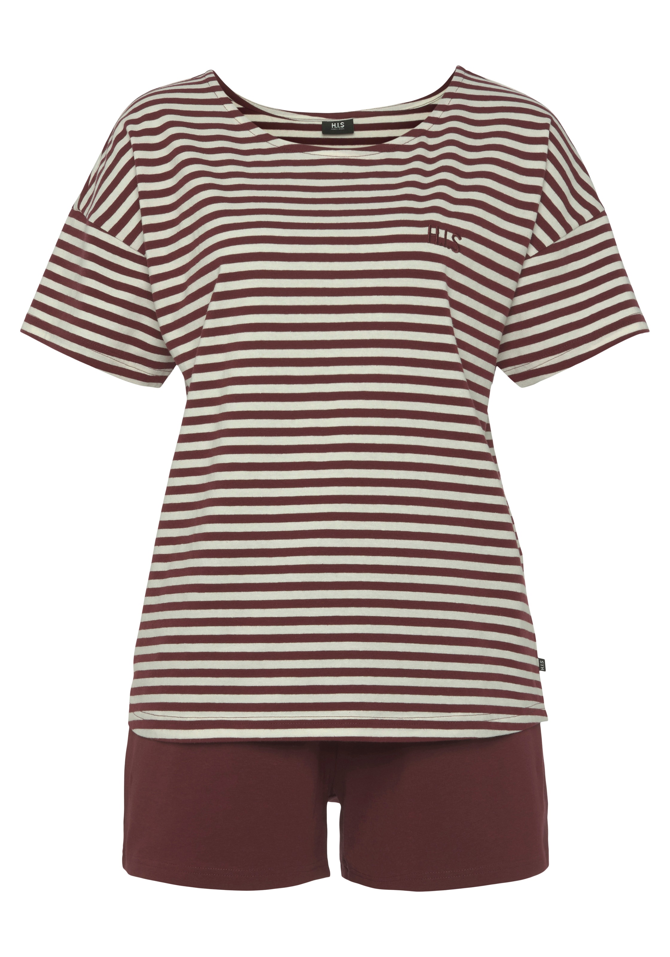 H.I.S Shorty 2-teilig, 2 tlg. mit Logostickerei auf der Brust günstig online kaufen