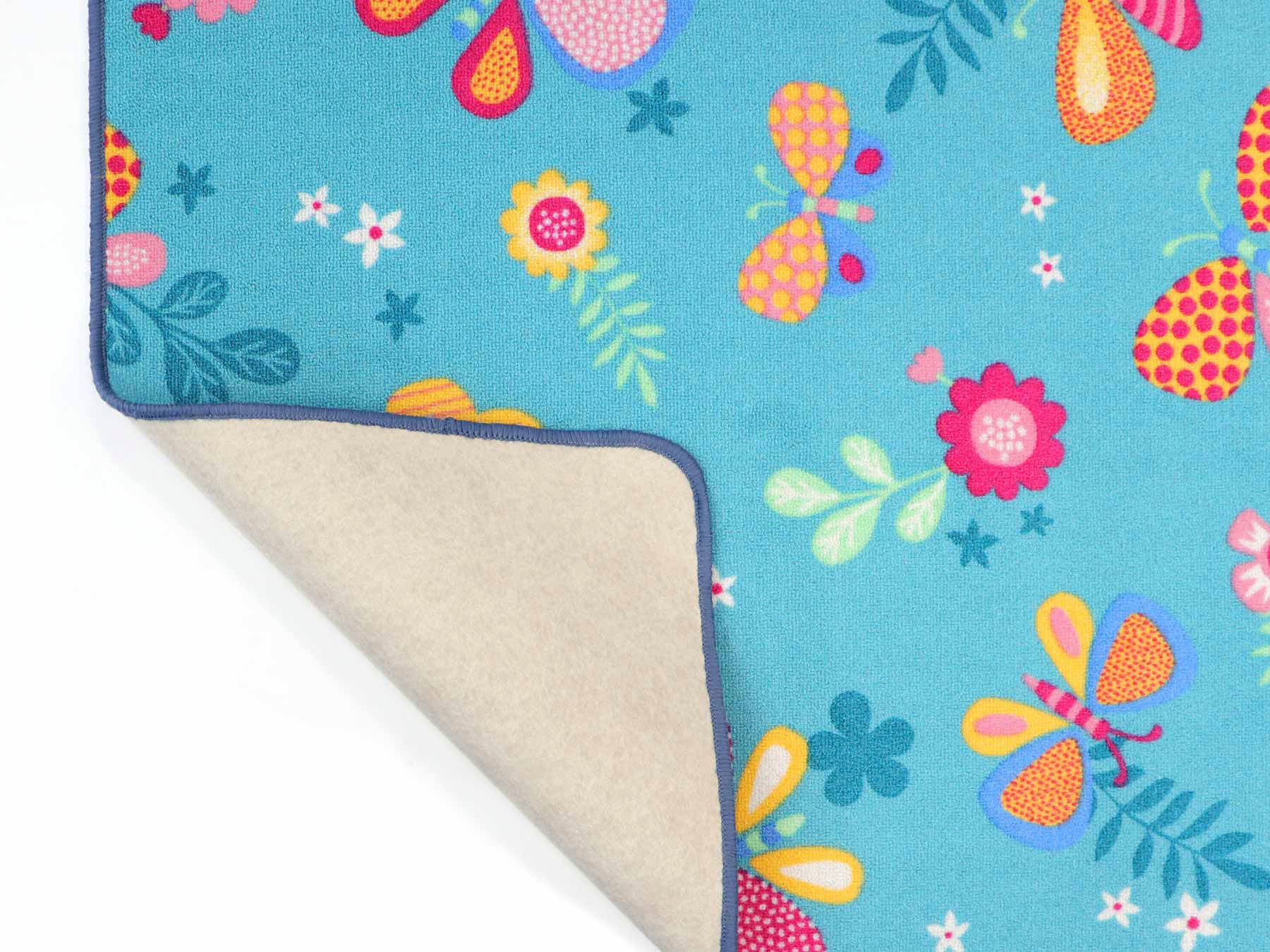 Primaflor-Ideen in Textil Kinderteppich »PAPILLON«, Schmetterlinge, BAUR auf | Motiv Rechnung Kinderzimmer rechteckig
