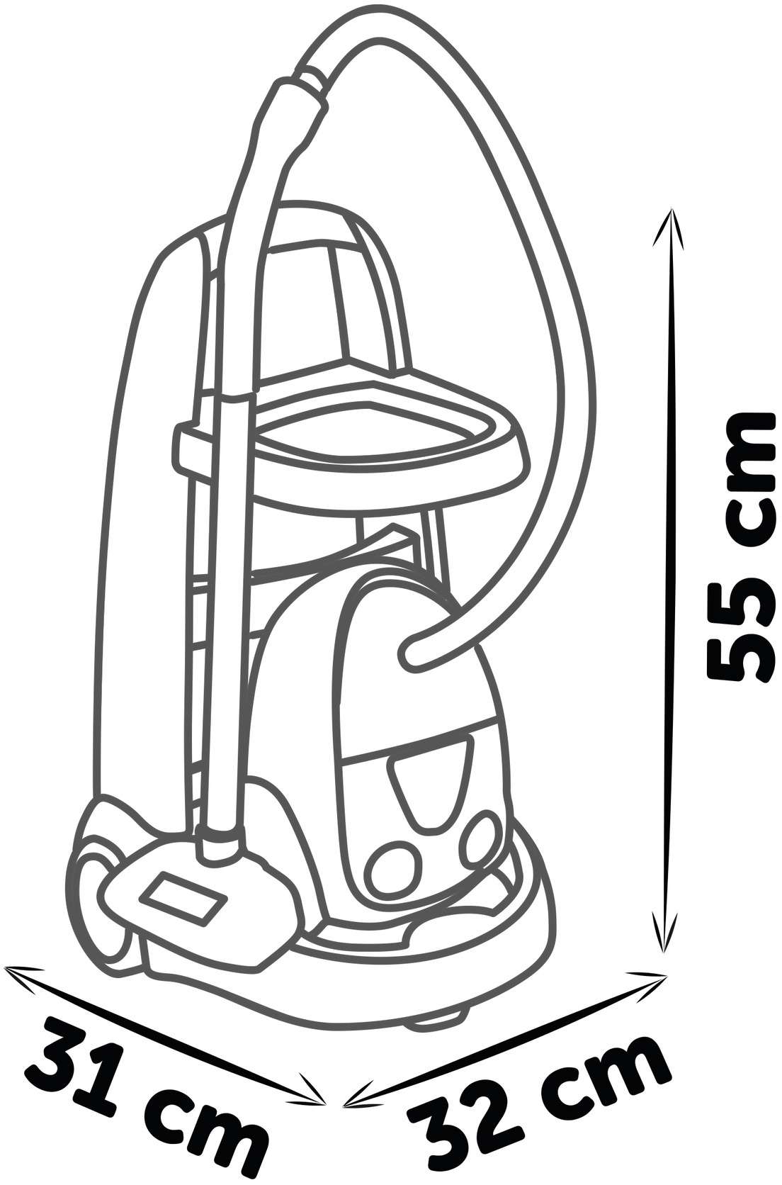 Smoby Kinder-Putzwagen »Reinigungstrolley mit Staubsauger«, mit Sound