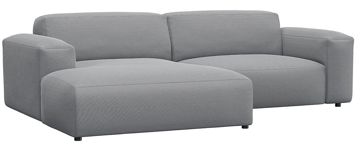 FLEXLUX Ecksofa »Lucera Chaislongue rechts oder links, L-Form, bequem«, modern & anschmiegsam, Kaltschaum, Stahl-Wellenunterfederung
