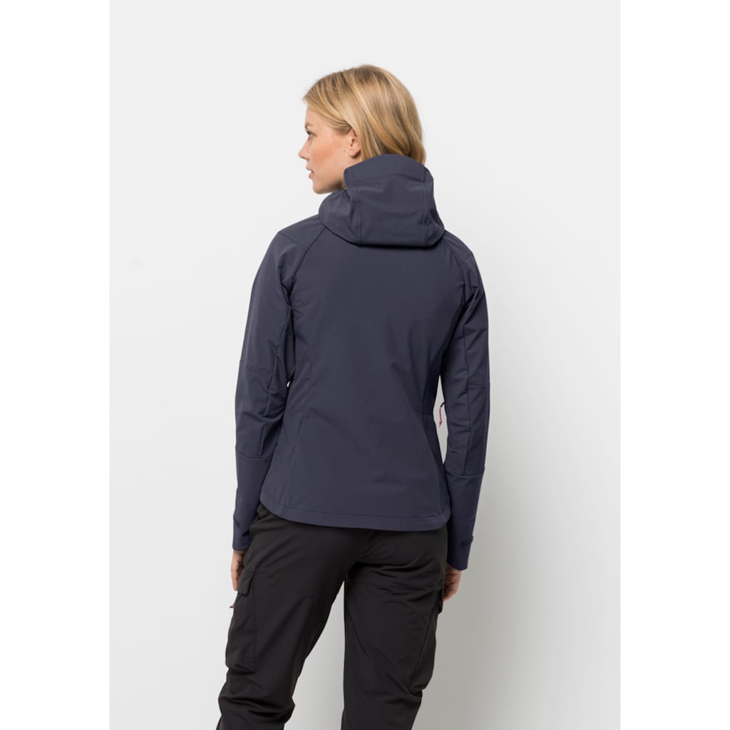 Jack Wolfskin Softshelljacke »KAMMWEG JKT W«, mit Kapuze