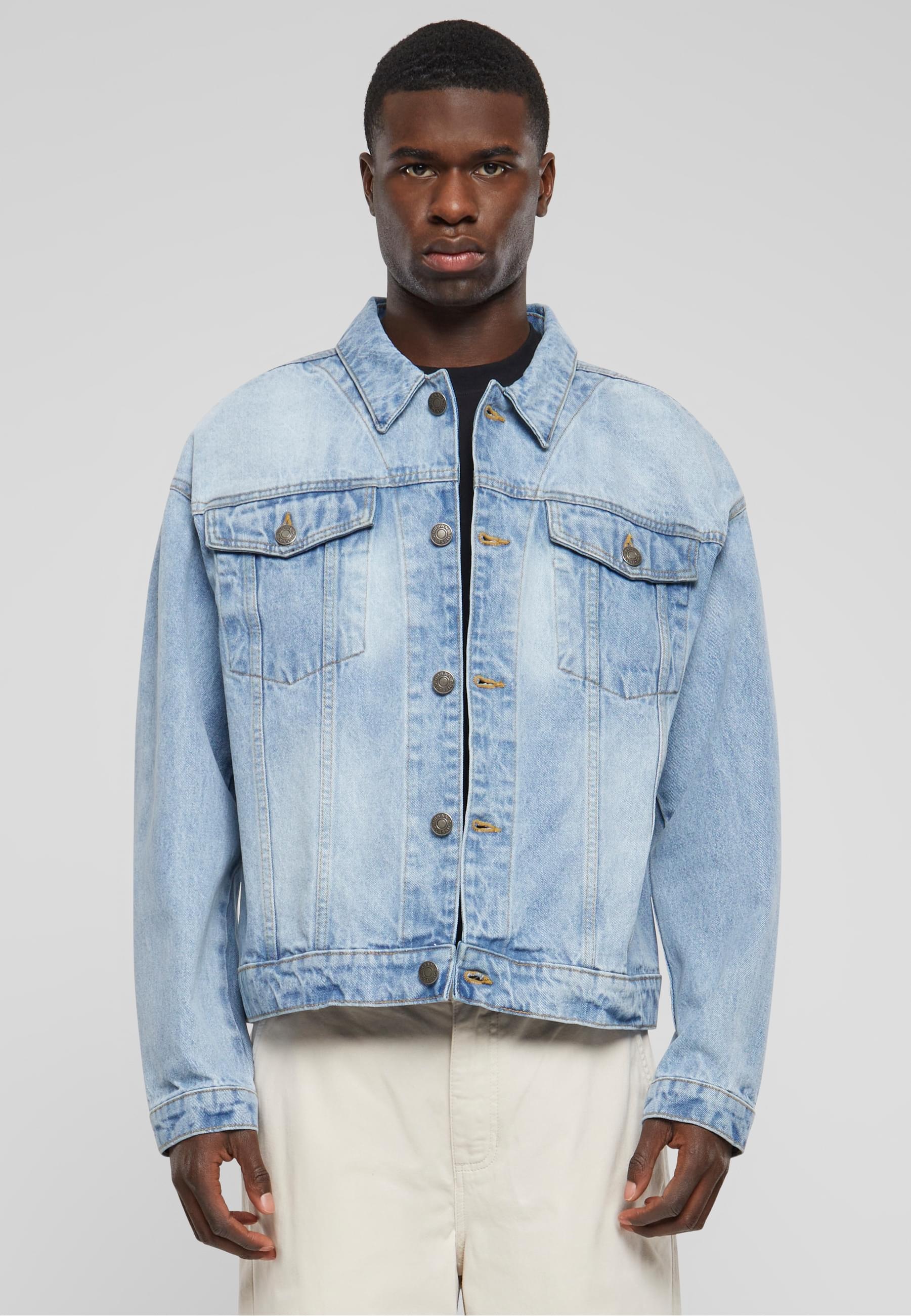 URBAN CLASSICS Jeansjacke »Urban Classics Herren Heavy Ounce Boxy Denim Jacket«, (1 St.), ohne Kapuze
