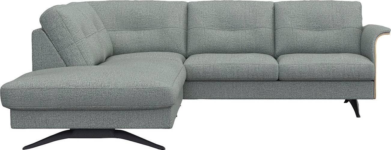 FLEXLUX Ecksofa "Glow, super bequem durch hochwertigem Sitzaufbau mit Federkern, L-Form" Modernes skandinavisches Design
