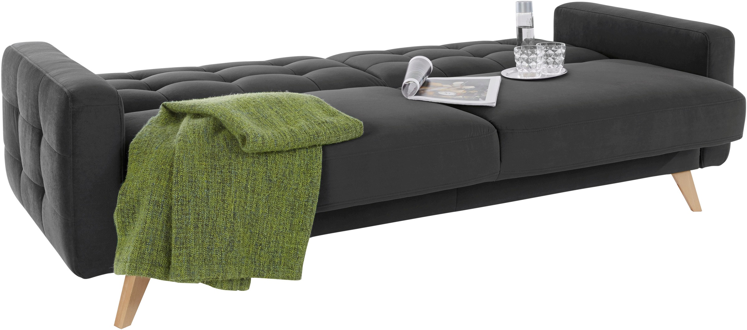 Thumbnail - exxpo - sofa fashion 3-Sitzer "Nappa, kompakt, bequem, zeitloses Design, Breite 222cm, L-Form" tolle Detailverarbeitung