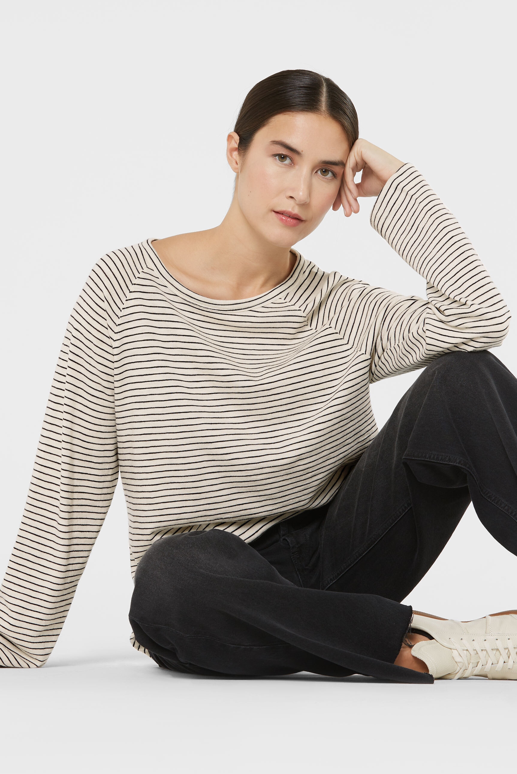 SENSES.THE LABEL Rundhalsshirt, aus Baumwolle