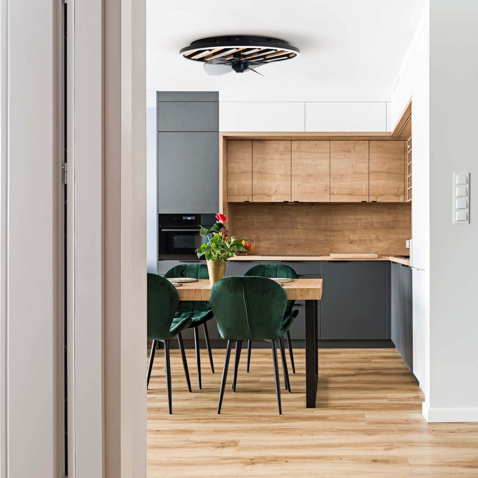 OTTO home LED Deckenleuchte »Deckenventilator Vollo« LED-Modul 1 Stk. warmweiß - kaltweiß inkl. Ventilator, dimmbar, CCT, Memory, Nachtlicht, Timer, IR-Fernbed.