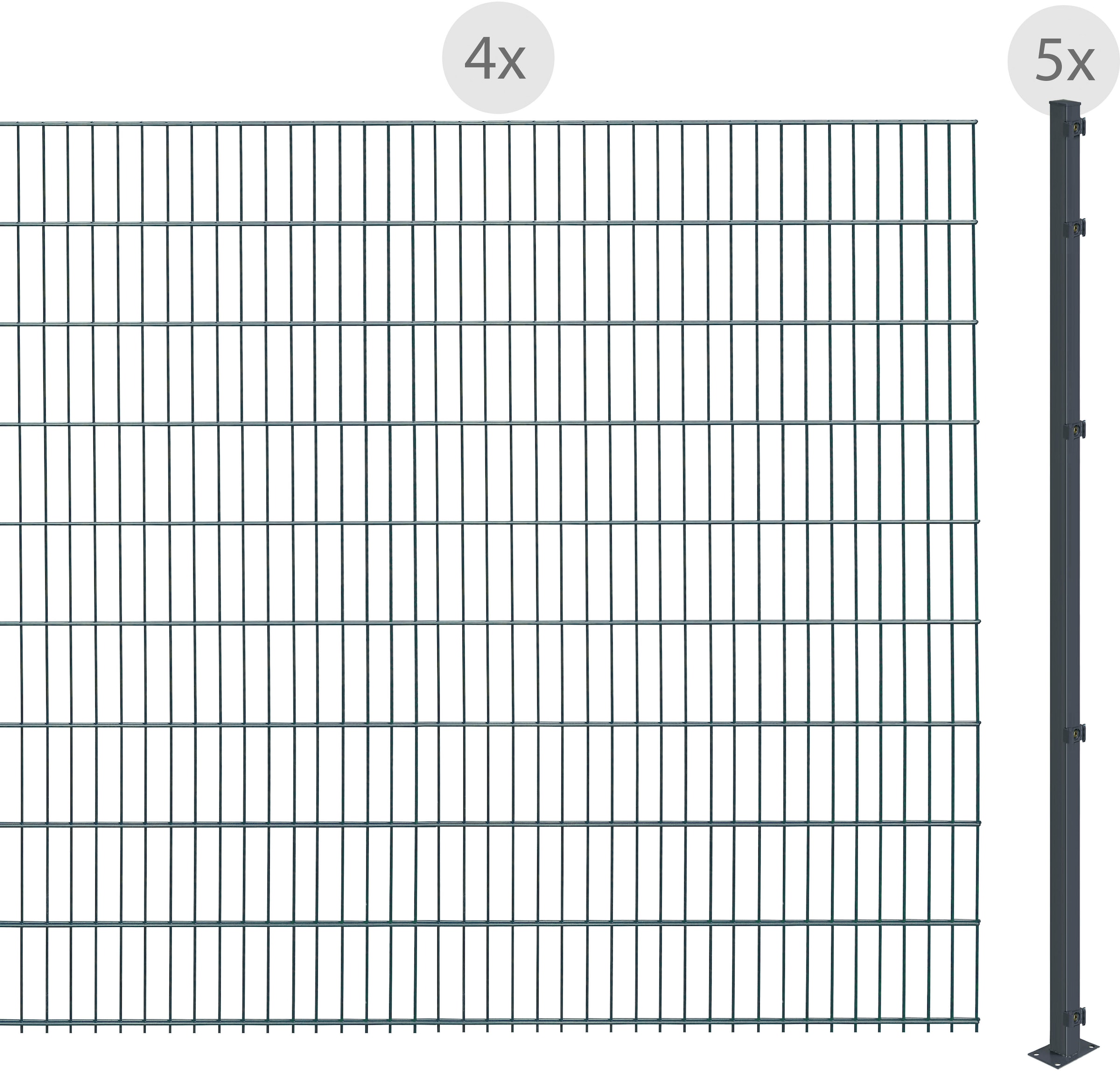 Arvotec Doppelstabmattenzaun, zum Aufschrauben, mit Abdeckschienen, 183 cm, 8 m kaufen
