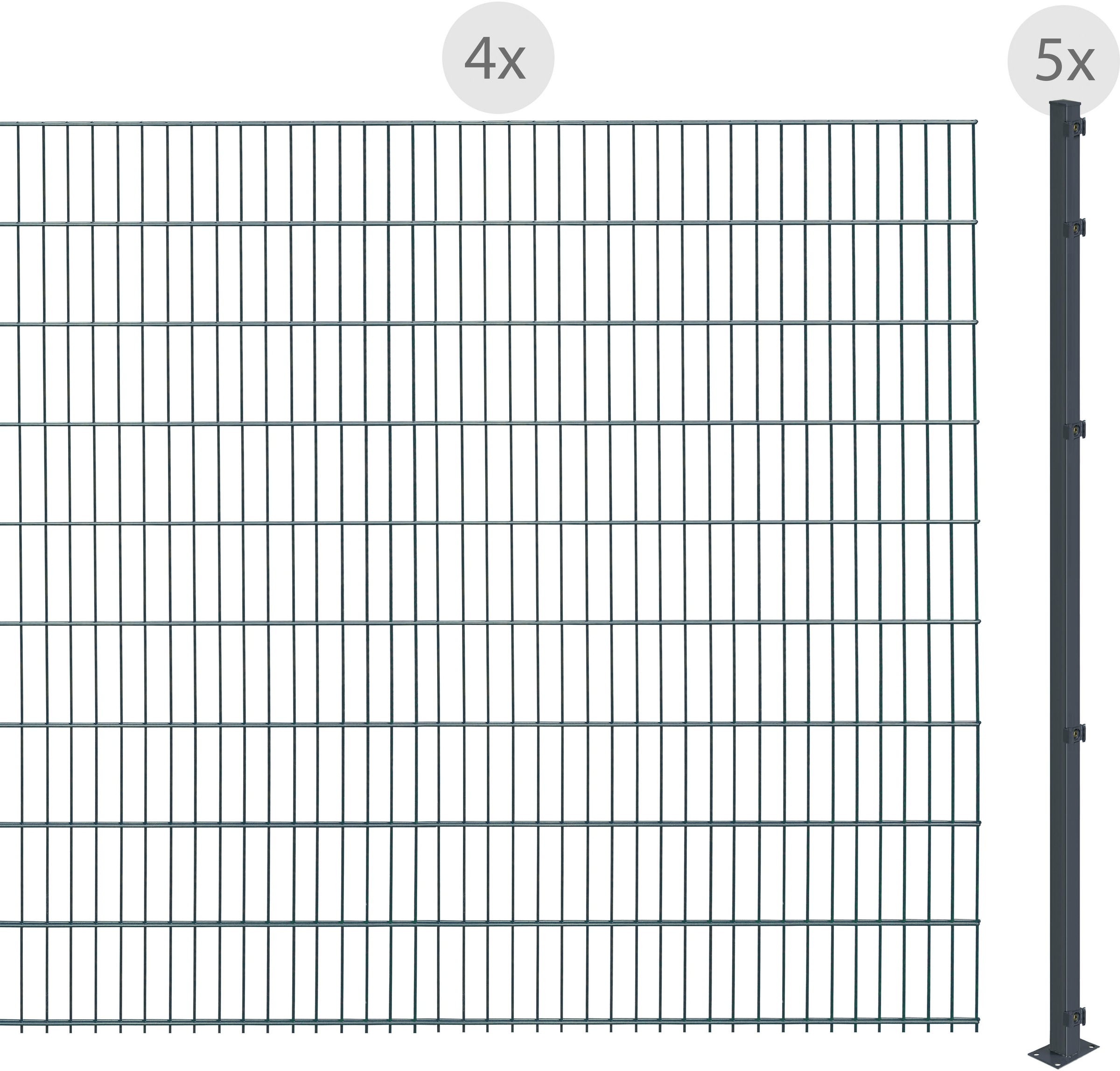Arvotec Doppelstabmattenzaun "EASY 183 zum Aufschrauben", Zaunhöhe 183 cm, günstig online kaufen