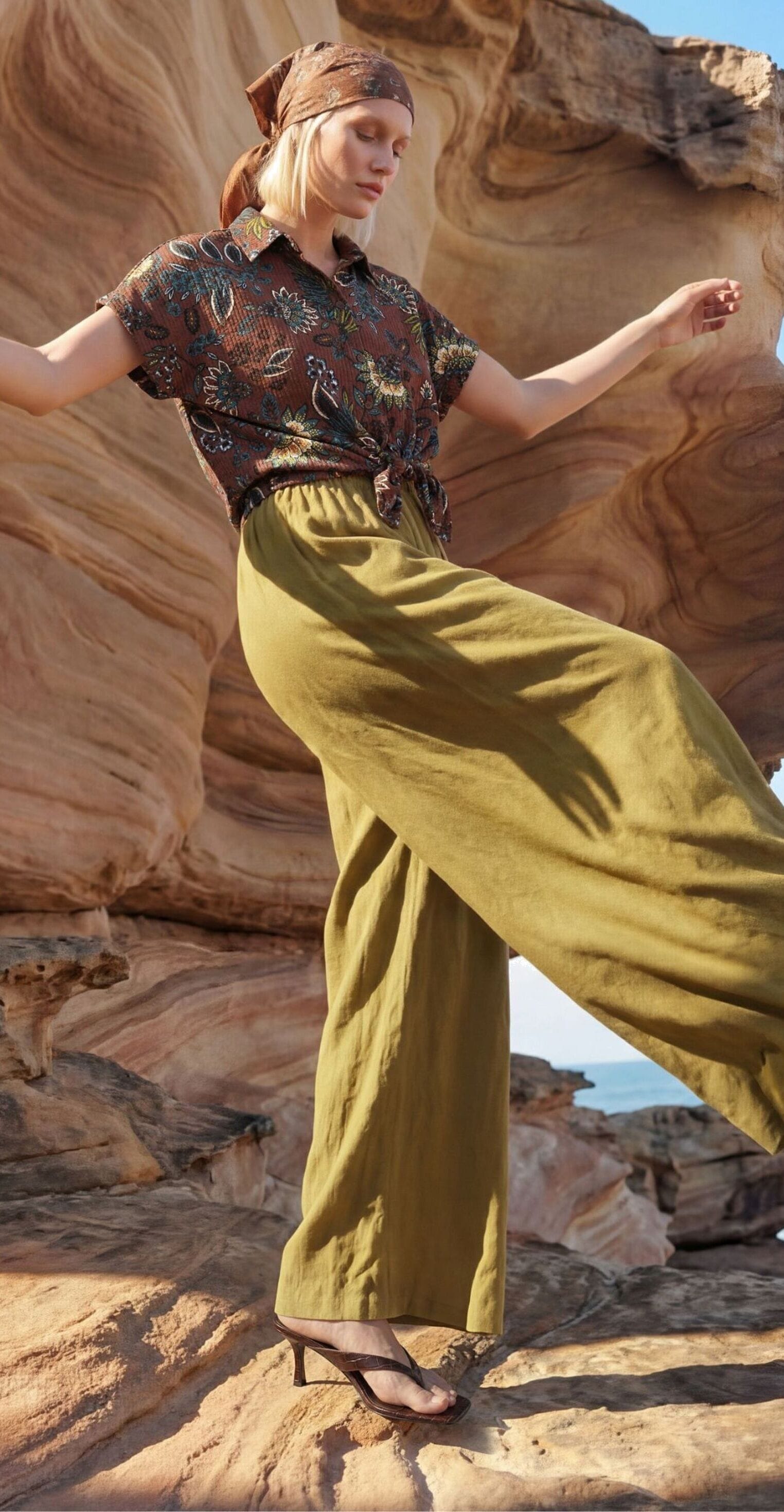 Zero Stoffhose »Damen weit«  Material