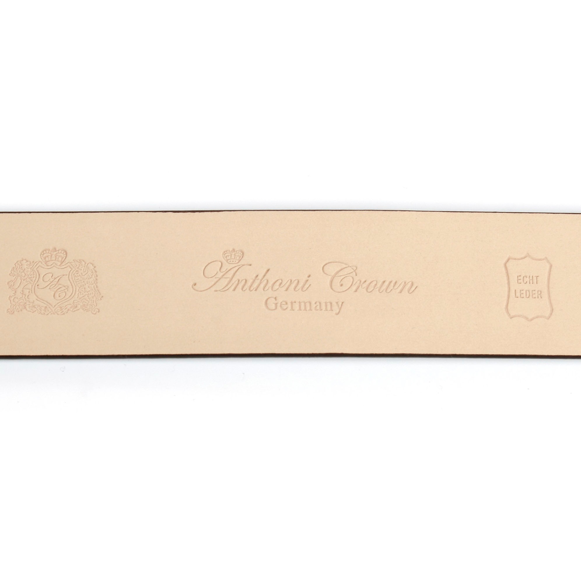 Anthoni Crown Ledergürtel mit filigraner goldfarbener Dornschließe günstig online kaufen