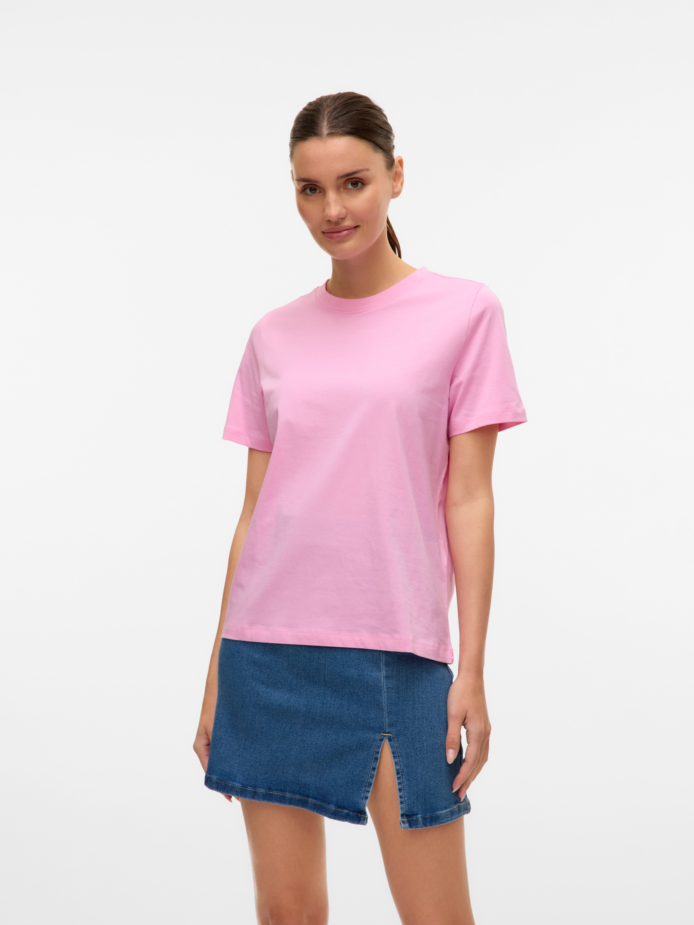 Vero Moda Kurzarmshirt "VMPAULINA SS T-SHIRT GA JRS NOOS" Baumwolle, regula günstig online kaufen