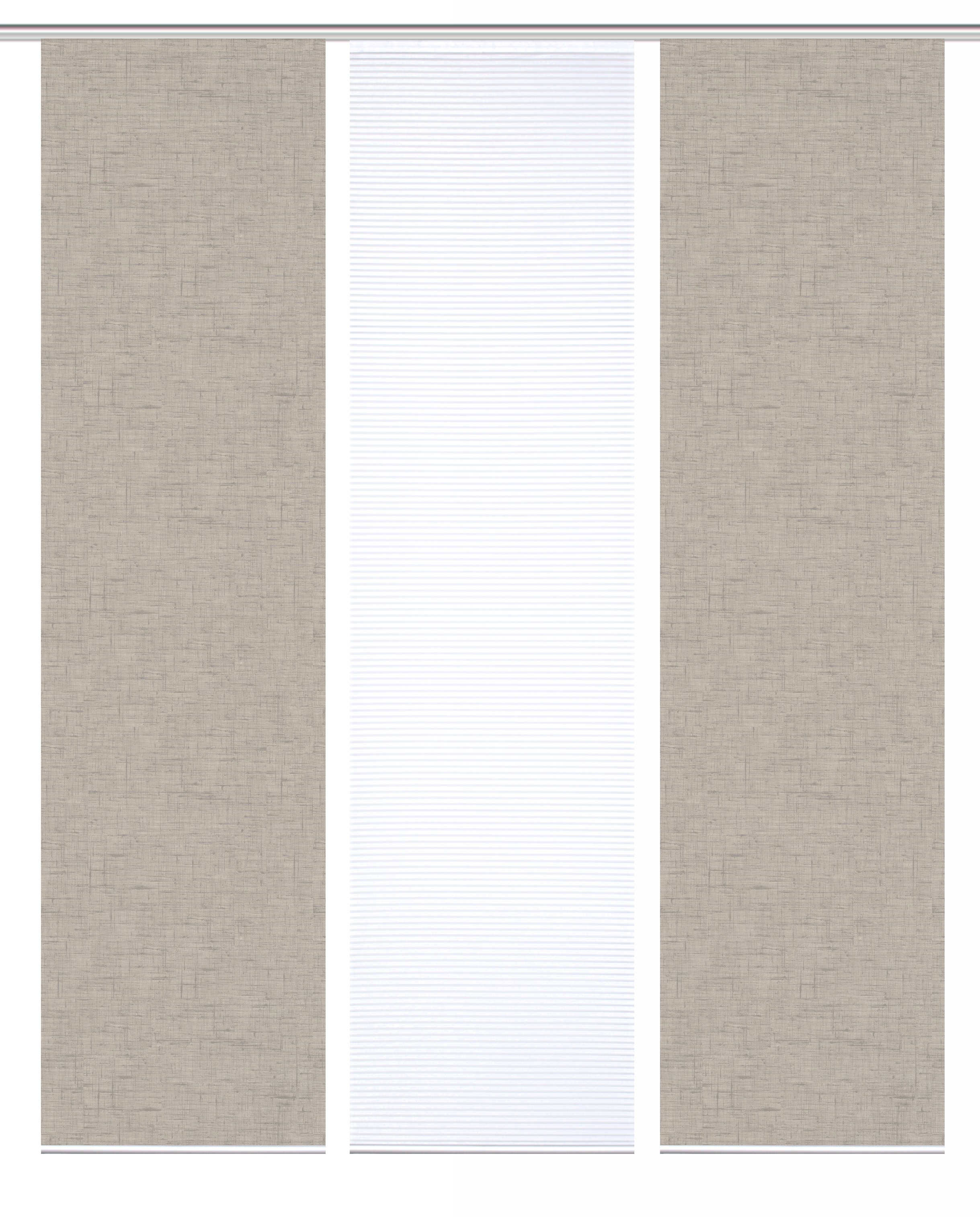 Thumbnail - HOME in green Schiebegardine "ESTRA" Paneelwagen 3 Stk. tlg. SET DIGITALDRUCK,BAMBUSOPTIK RECYCELT