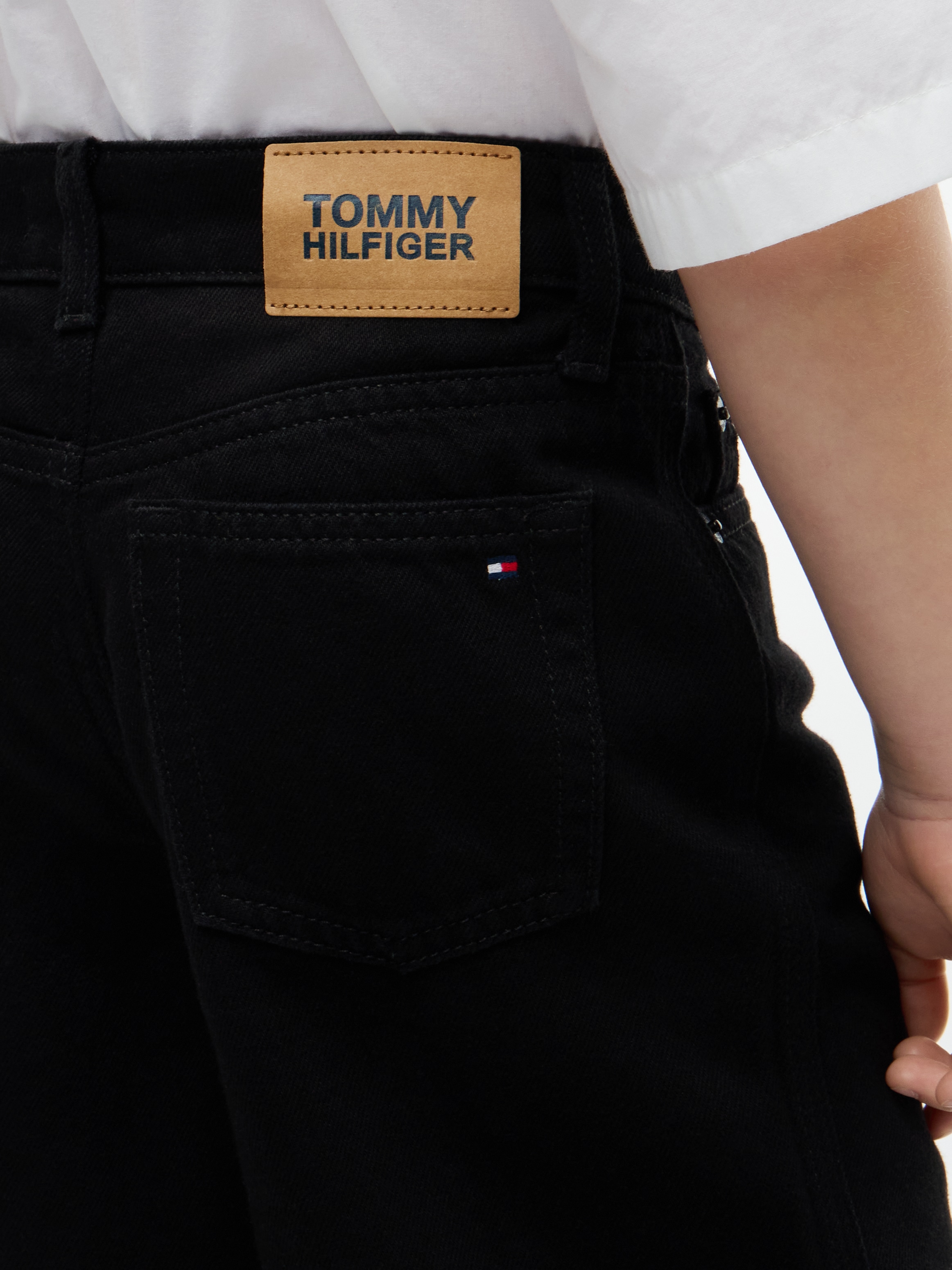 Tommy Hilfiger Weite Jeans »MABEL BLACK JEANS« Regular Fit, Kinder bis 16 Jahre
