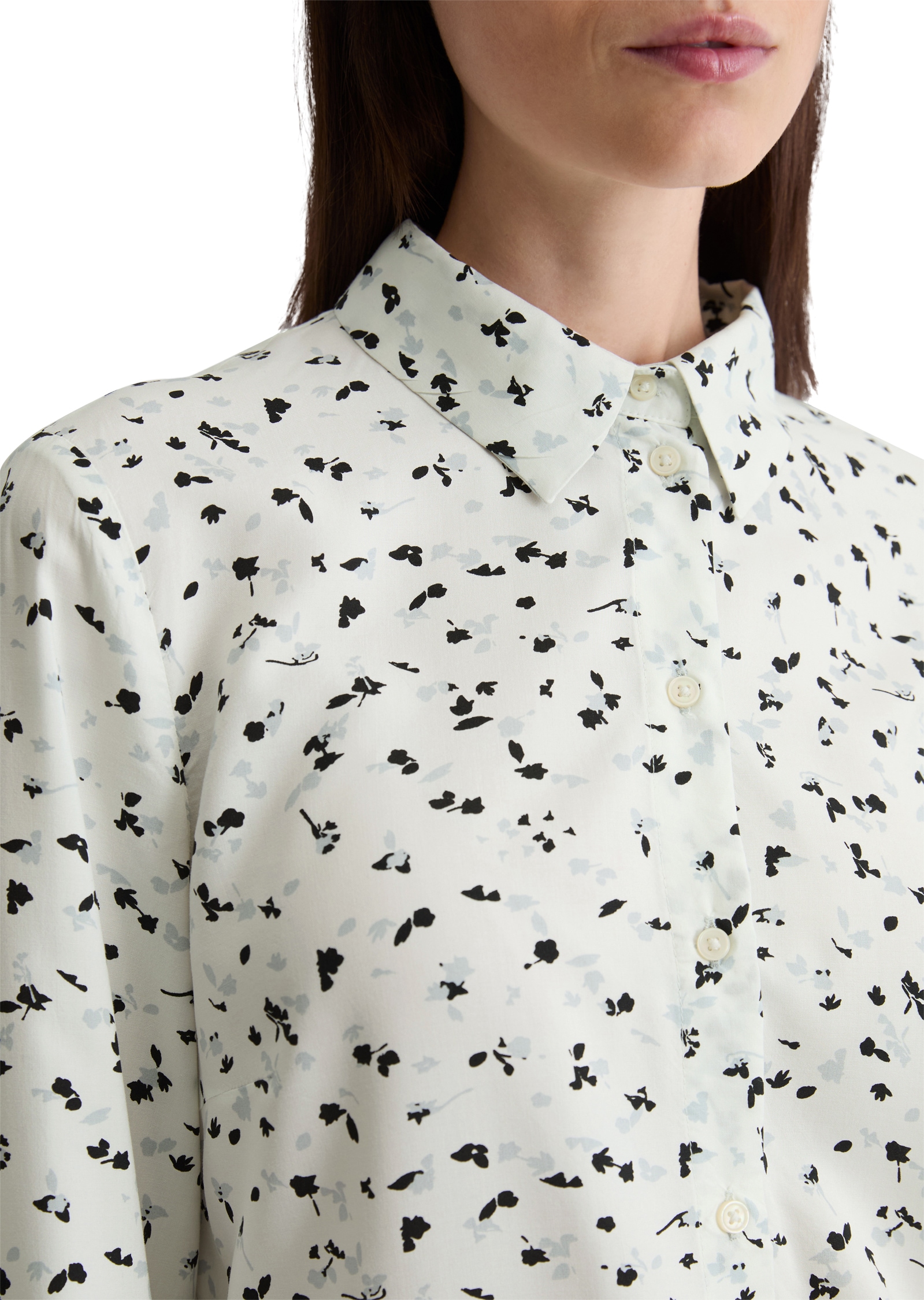 Marc O'Polo Druckbluse, Kentkragen, Regular Fit