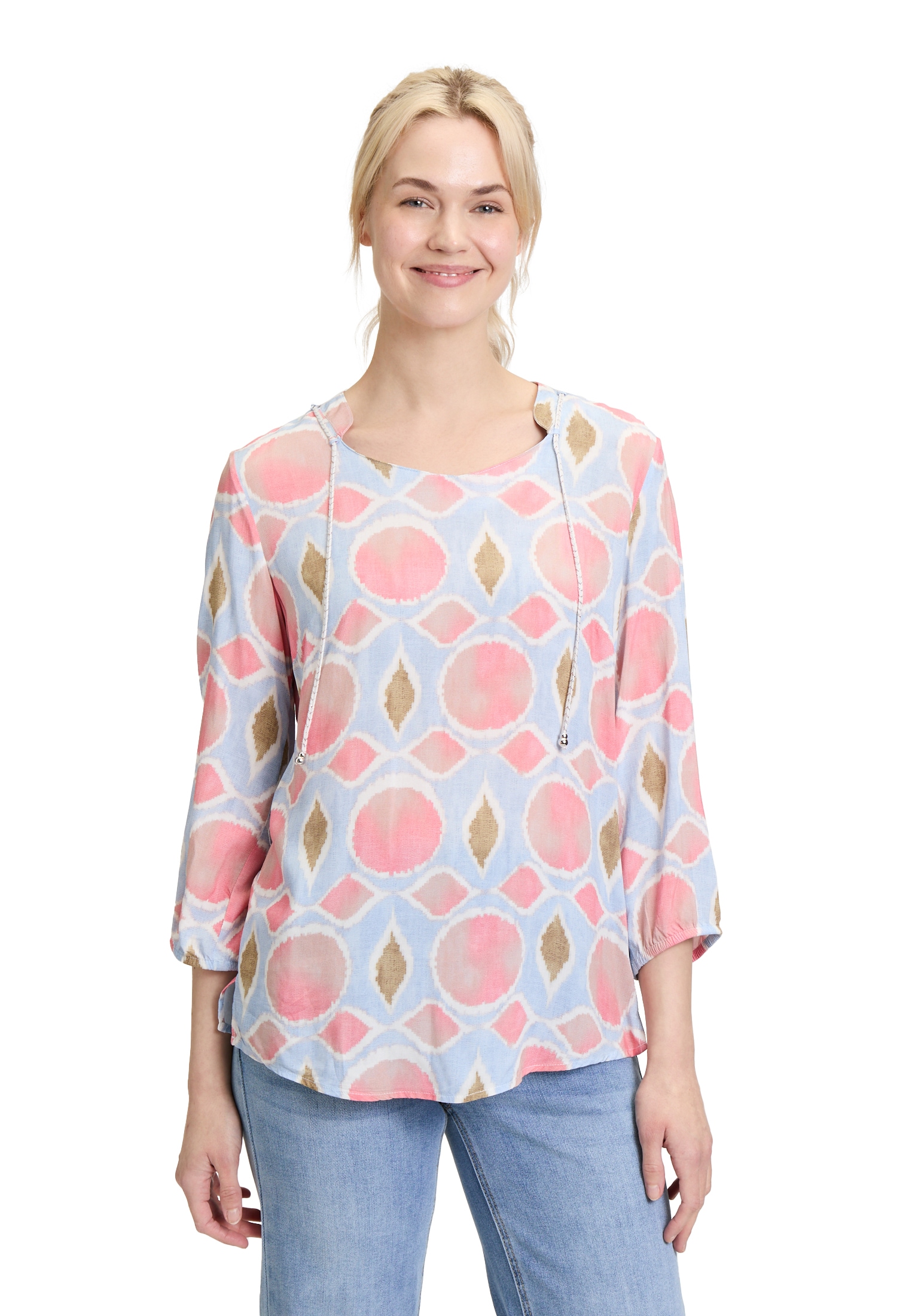 Cartoon Shirtbluse "Cartoon Damen Blusenshirt mit Schnürung" günstig online kaufen