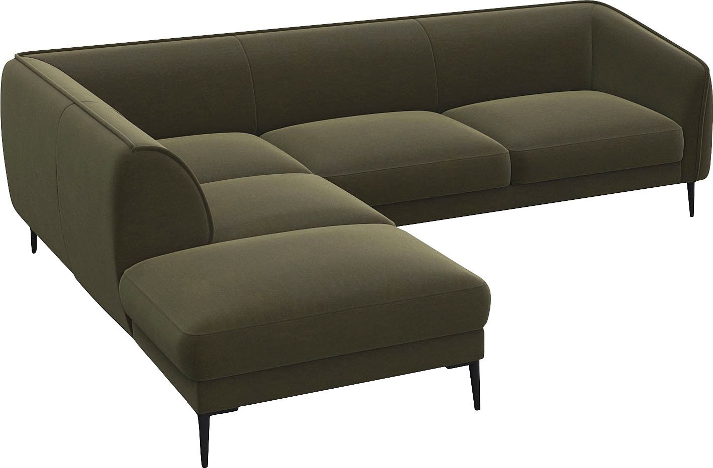 FLEXLUX Ecksofa »Belle Designsofa, L-Form, B/T 268/209 cm«, Skandinavisches Design, In hochwertiger Verarbeitung