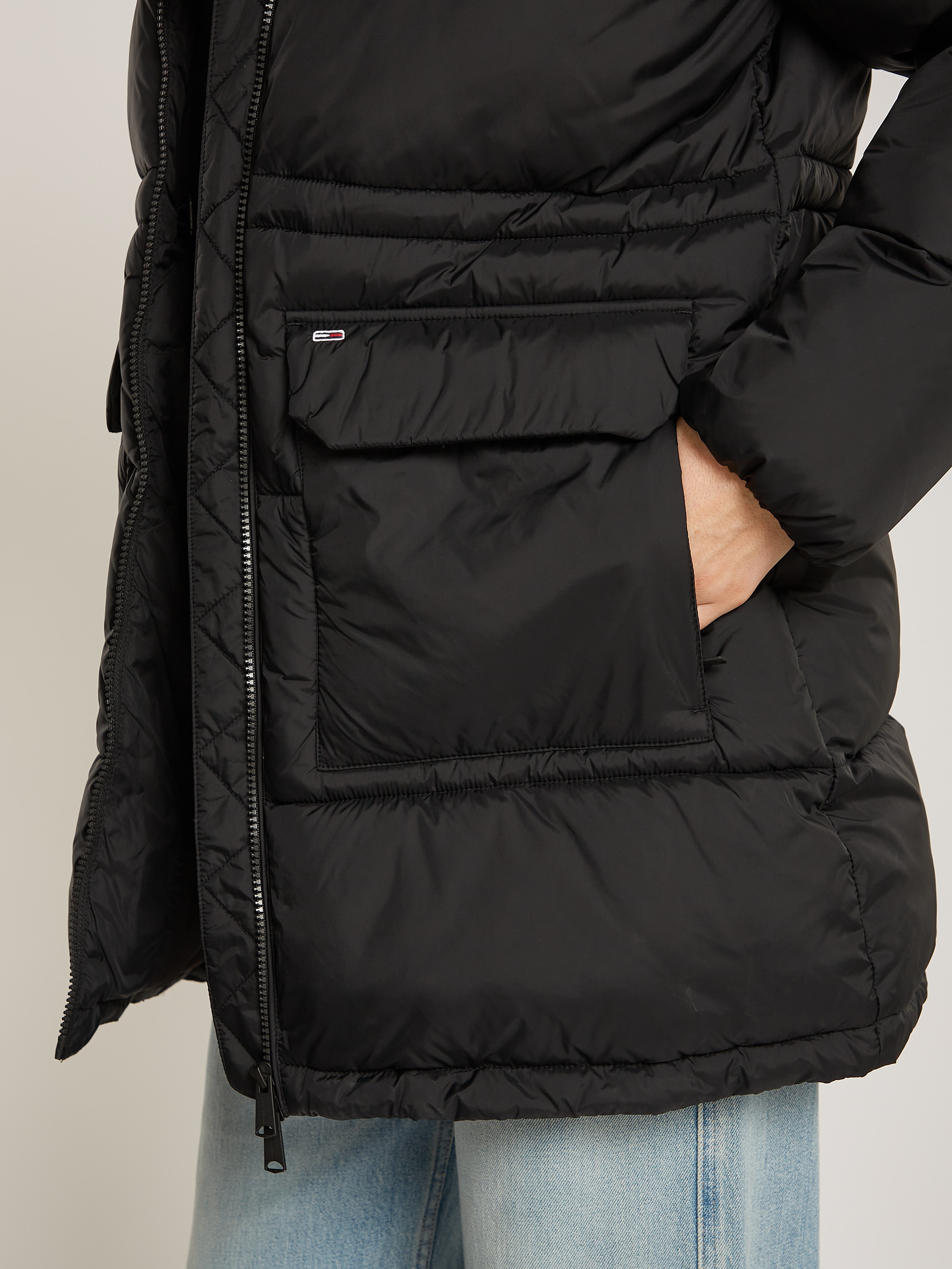 Tommy Jeans Steppjacke "TJW MIDI ASPEN PUFFER", mit Logostickerei günstig online kaufen