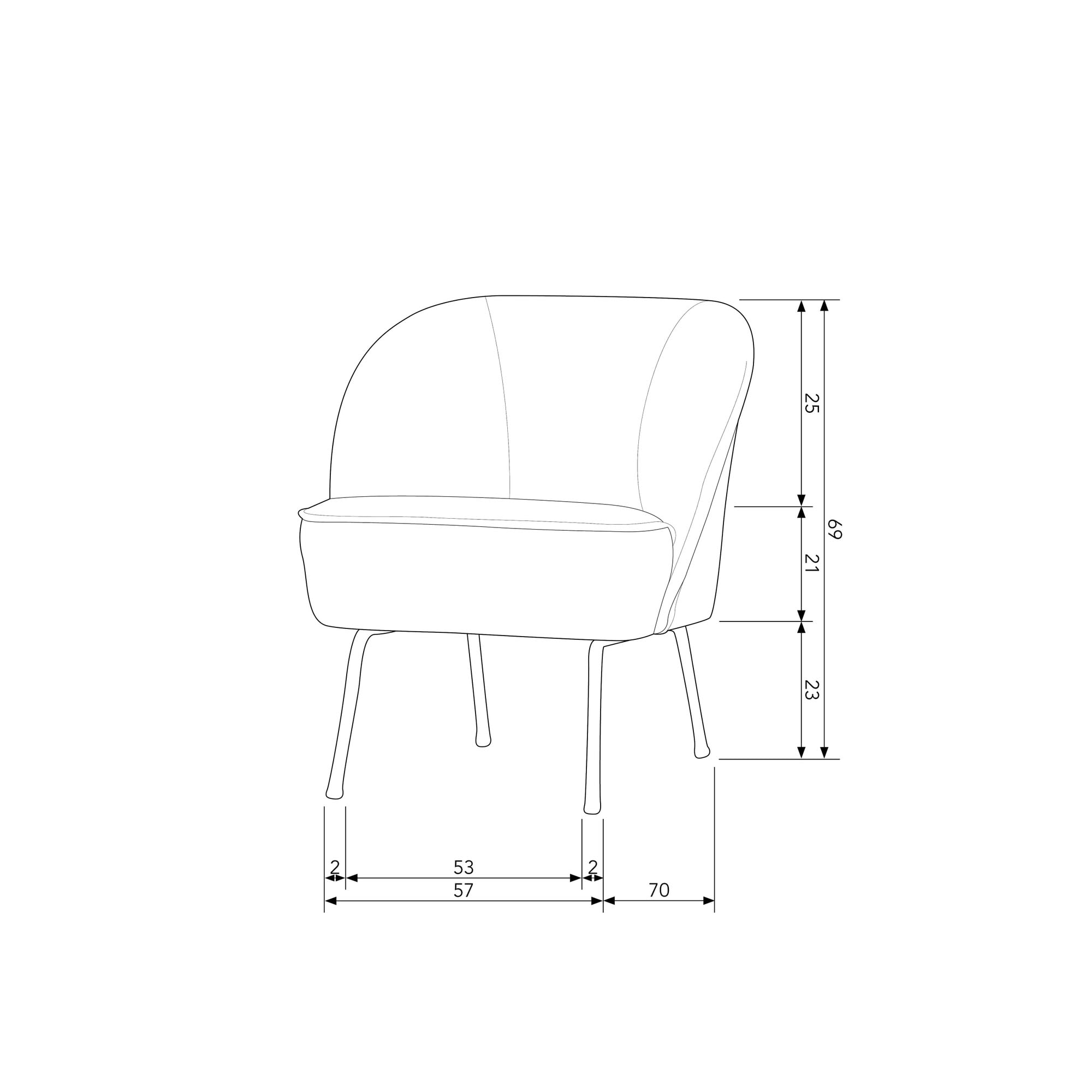 WOOOD Sessel »Stockholm«, im stilvollem Design, Breite 57 cm