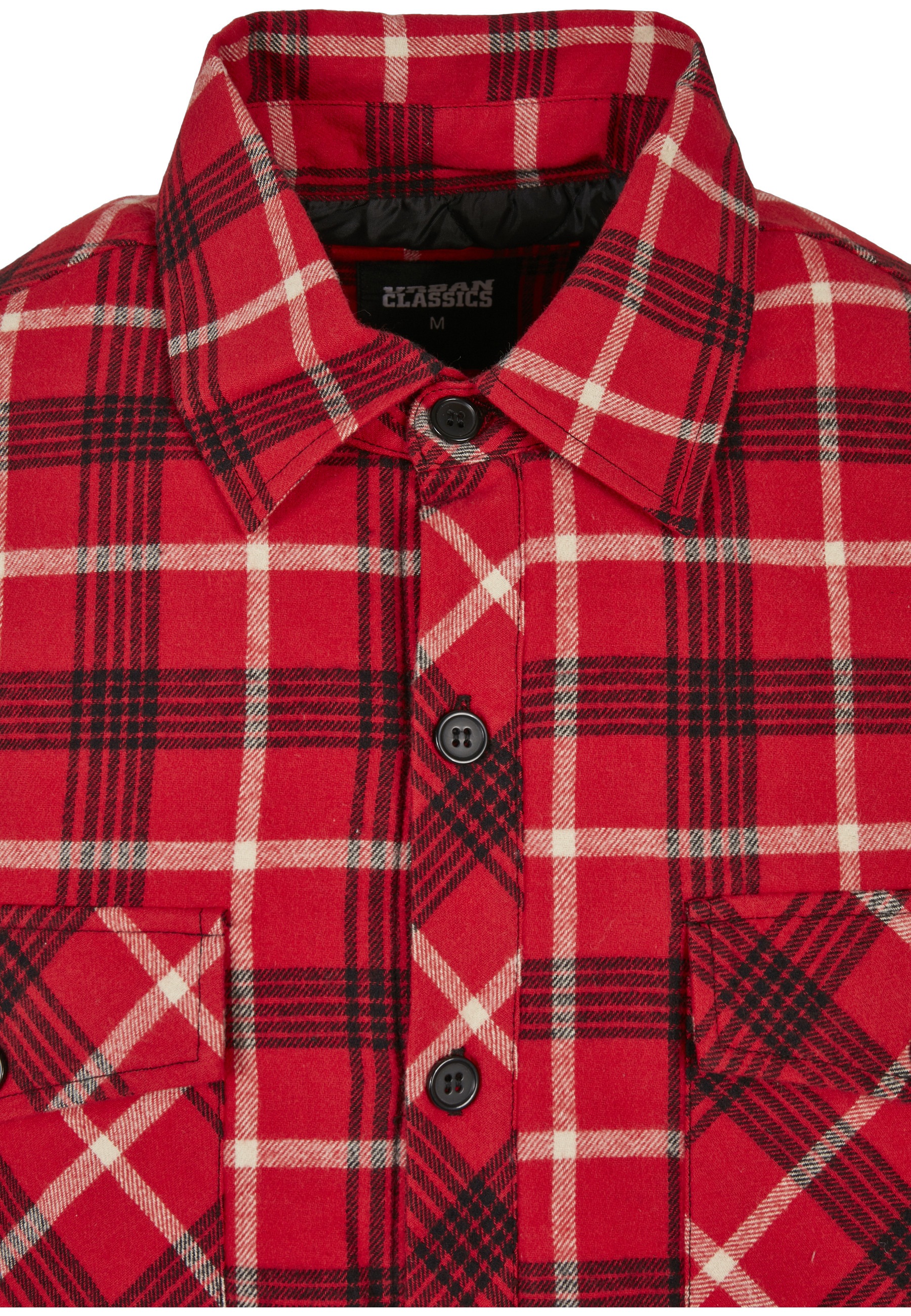 URBAN CLASSICS Funktionsmantel »Urban Classics Herren Plaid Quilted Shirt Jacket«