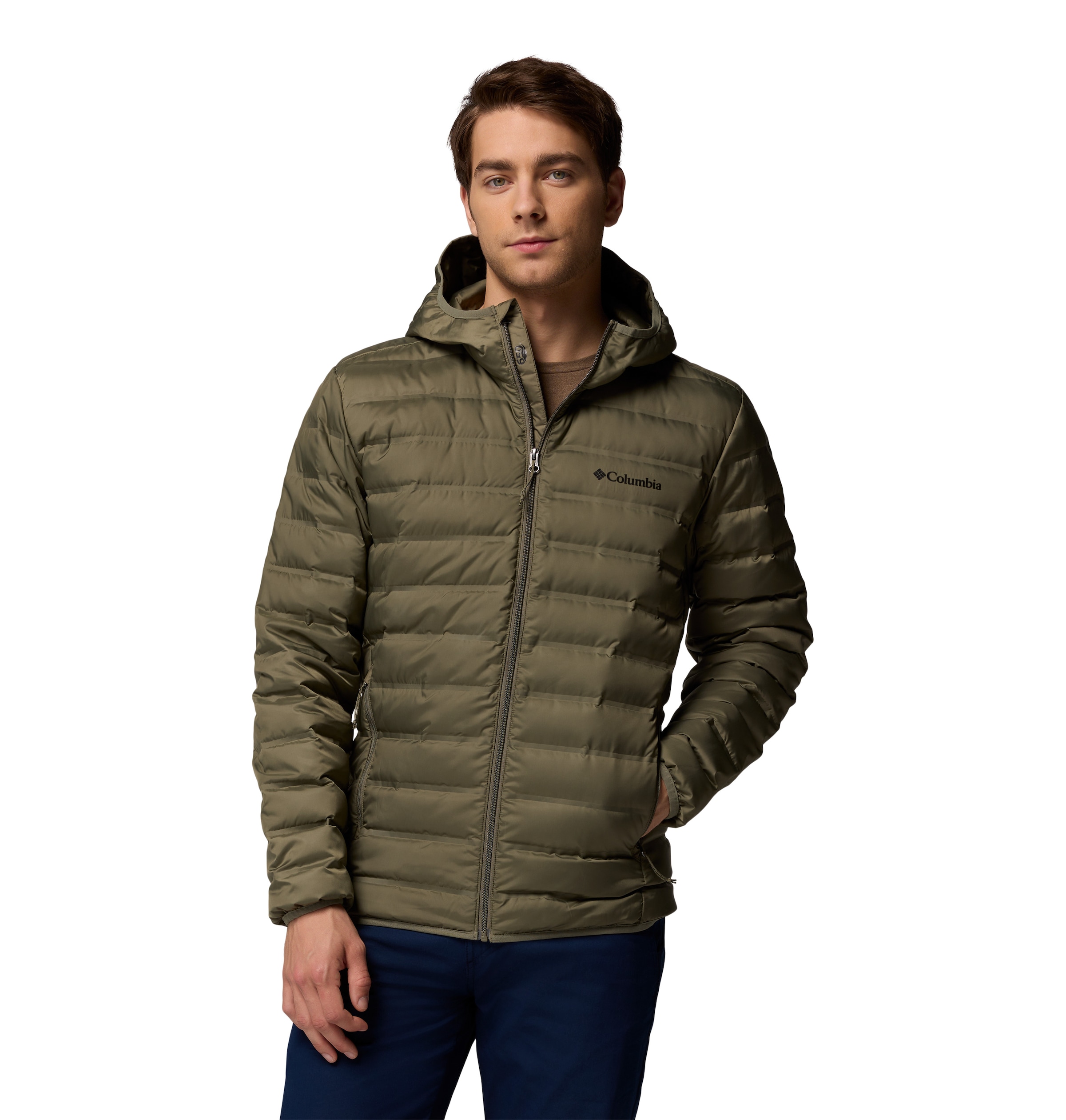 Columbia Daunenjacke "Lake 22 II Down Hooded Jacket" mit Reißverschlusstaschen, wasserabweisend und windabweisend