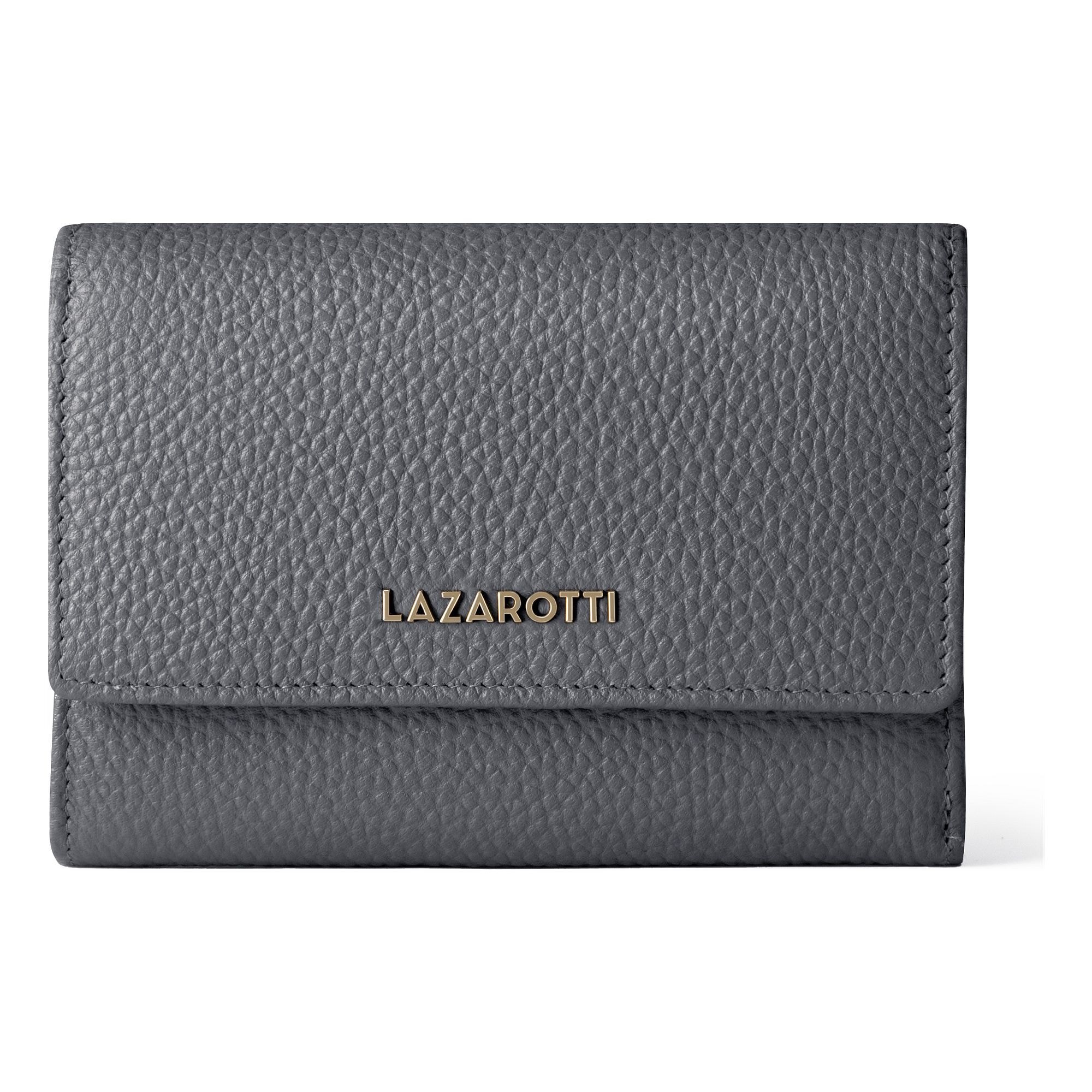 Lazarotti "Bologna Leather XL Geldbörse mit Zip-Around Fach Leder 14 cm"