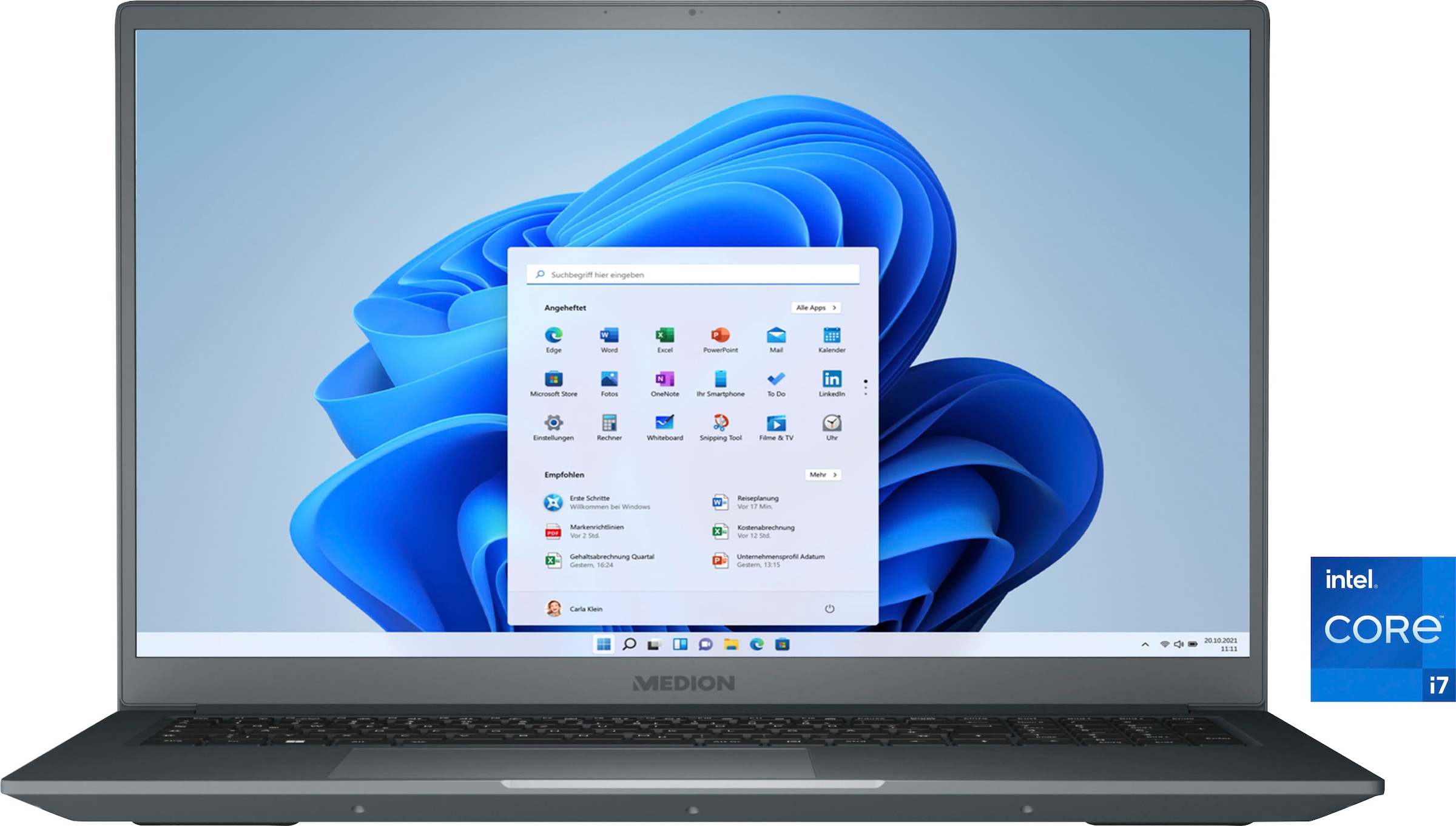 Medion® Notebook »AKOYA® P17619«, 43,9 cm, / 17,3 Zoll, Intel, Core i7, GeForce MX550, 1000 GB SSD