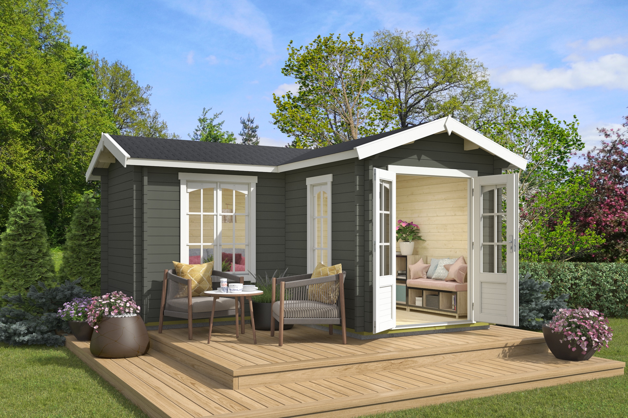 Nordic Holz Gartenhaus "PORTSMOUTH 44" günstig online kaufen