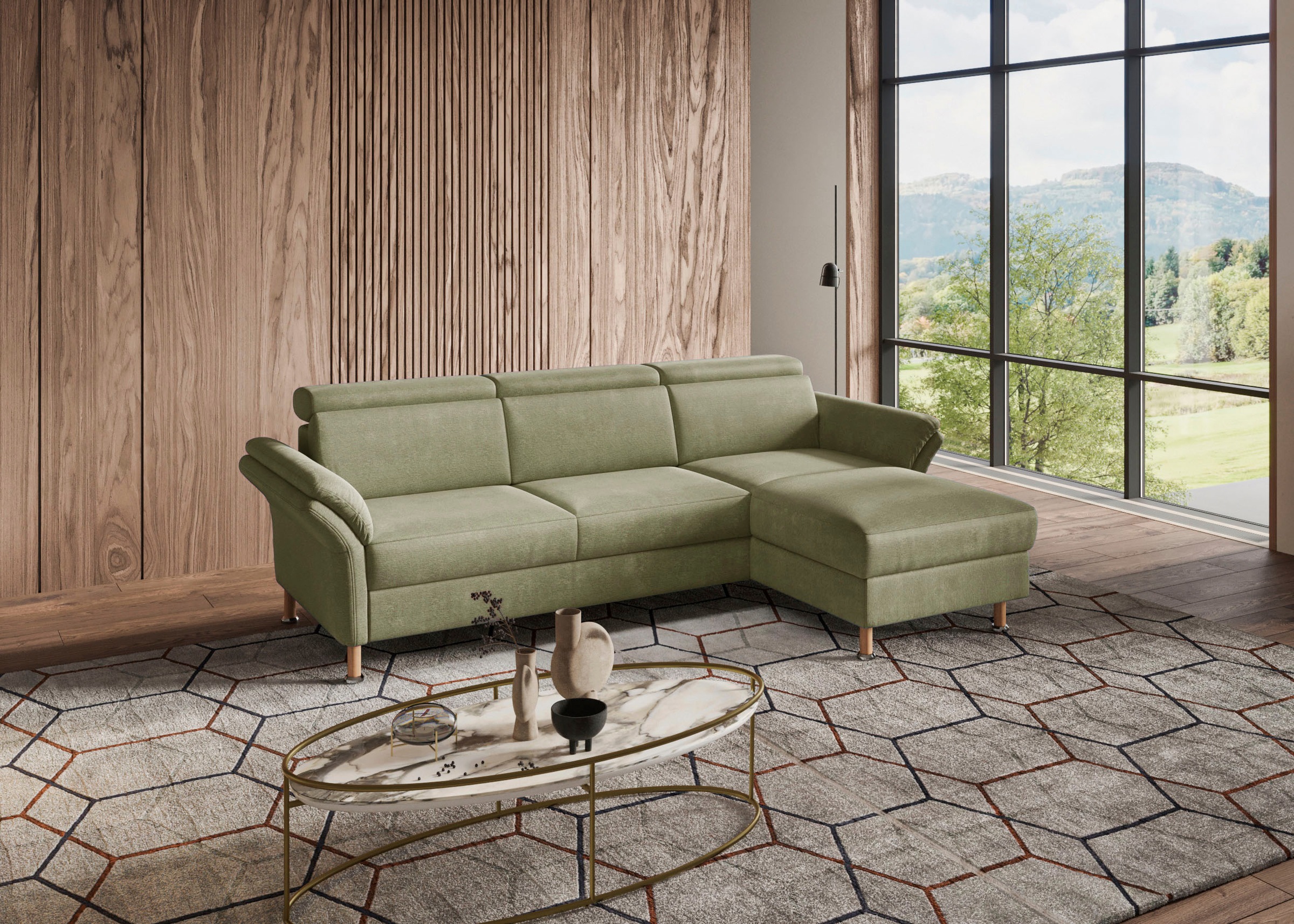 Home affaire "Calypso L-Form" mit motorischen Funktionen im Sofa und Recami günstig online kaufen