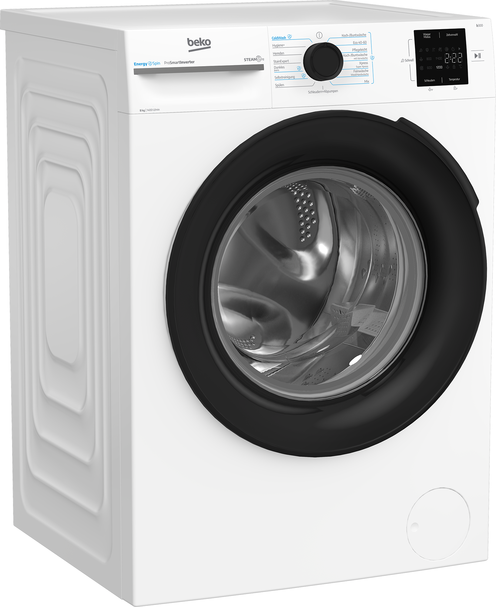 BEKO Waschmaschine »BM3WFU3841X« 8 kg 1400 U/min EnergySpin – optimierte Waschbewegungen für gründliche Reinigung.