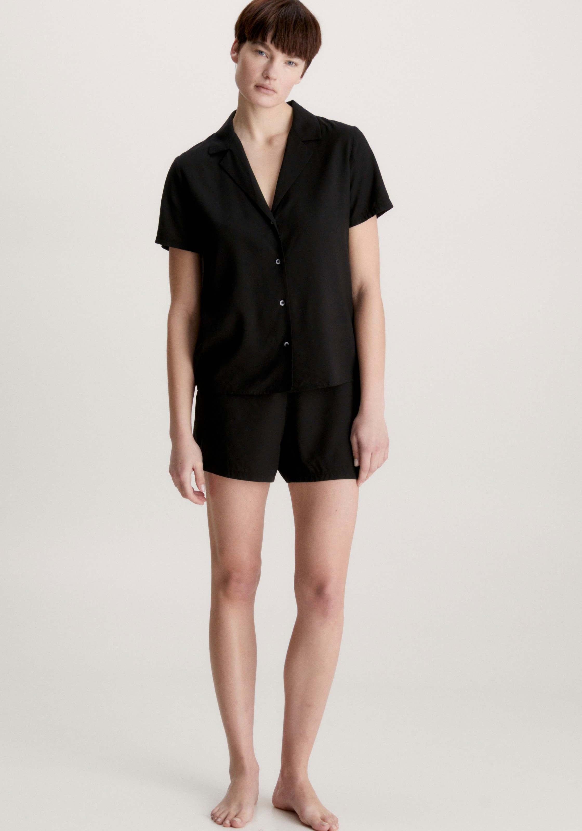 Calvin Klein Underwear Pyjama "S/S SHORT SET", (Set, 2 tlg.), mit Hemdbluse
