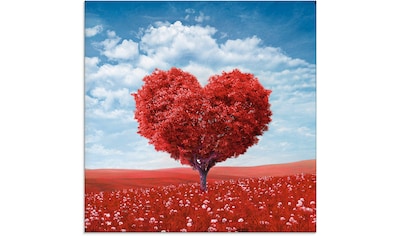 Artland Glasbild »Baum in Form eines Herzens«, Herzen, (1 St.) kaufen