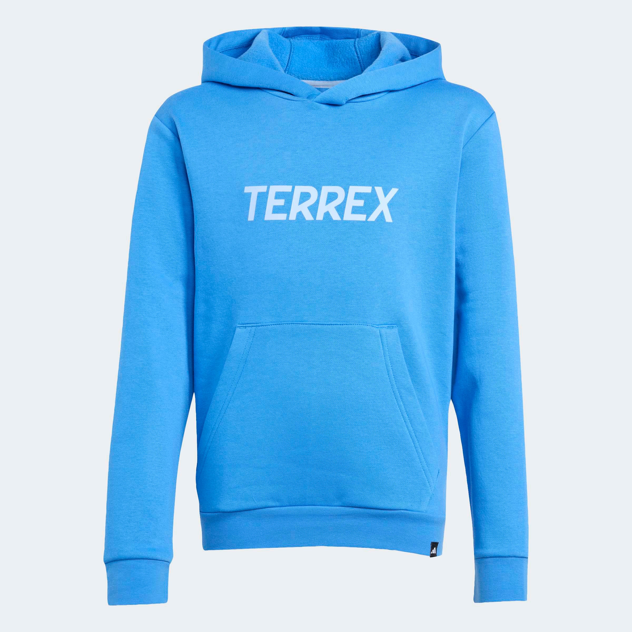 ADIDAS TERREX Kinder Kapuzensweatshirt "K MT LOGO HD"ray blau, Gr. 176, Obermaterial: 70% Baumwolle, 30% Polyester, Sweatshirts
