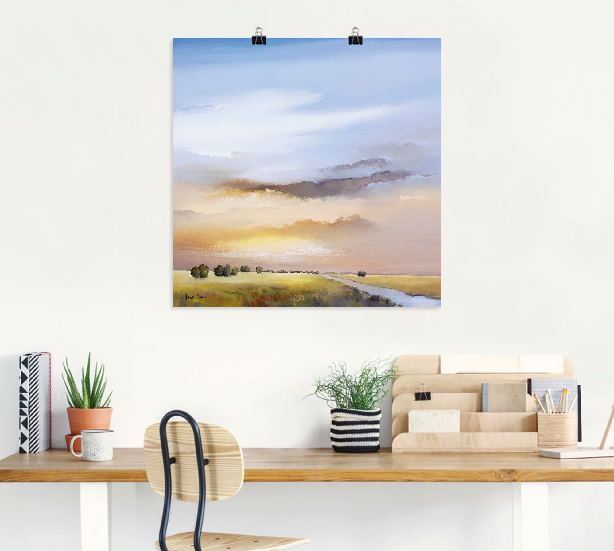 Artland Wandbild »Landschaft III«, Himmel, (1 St.), als Leinwandbild, Poster in verschied. Größen