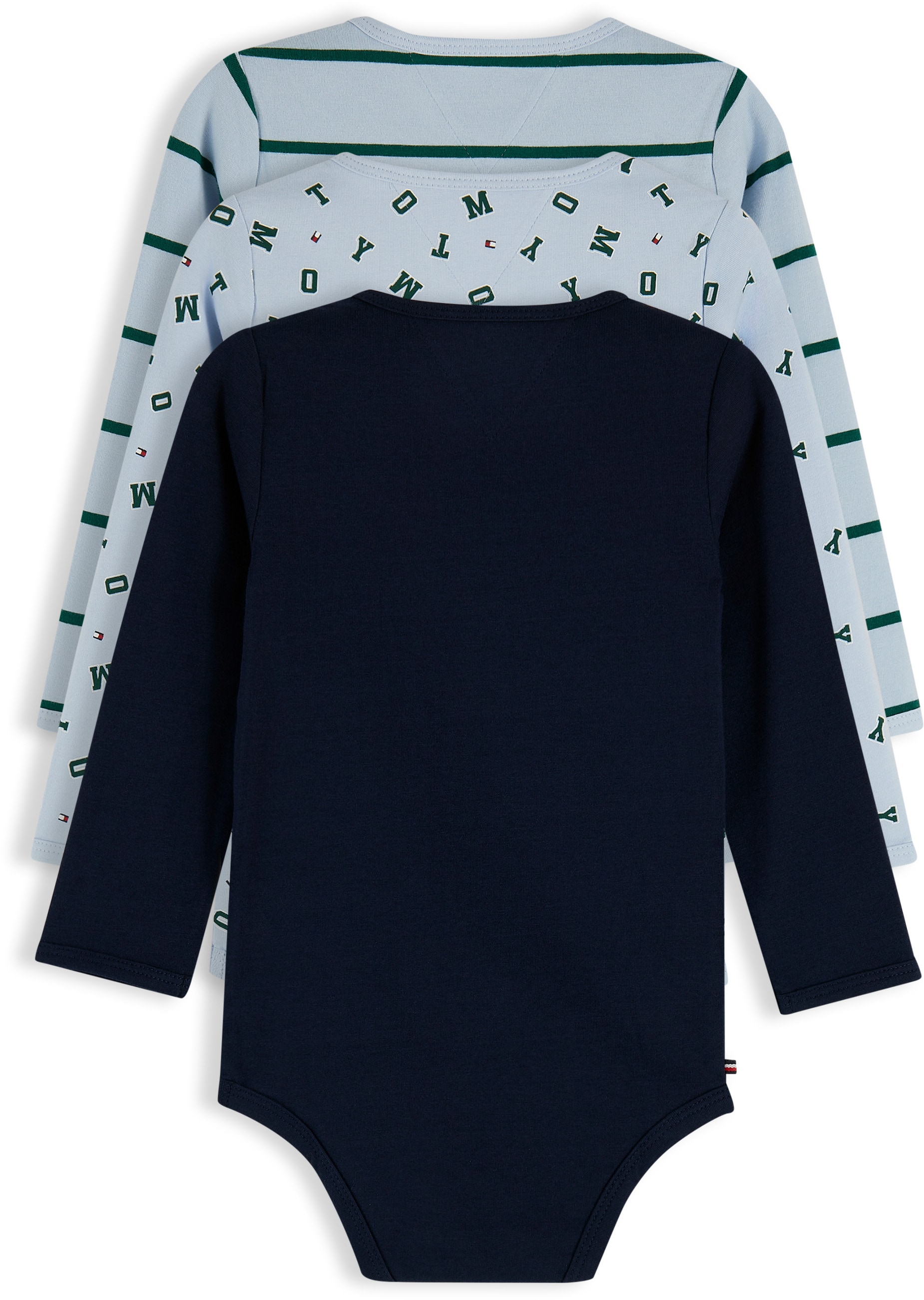 Tommy Hilfiger Langarmbody »3 PACK COMBI BODYSUIT LS« Packung, 3 Regular Fit, weiche Baumwollmischung, für Babys
