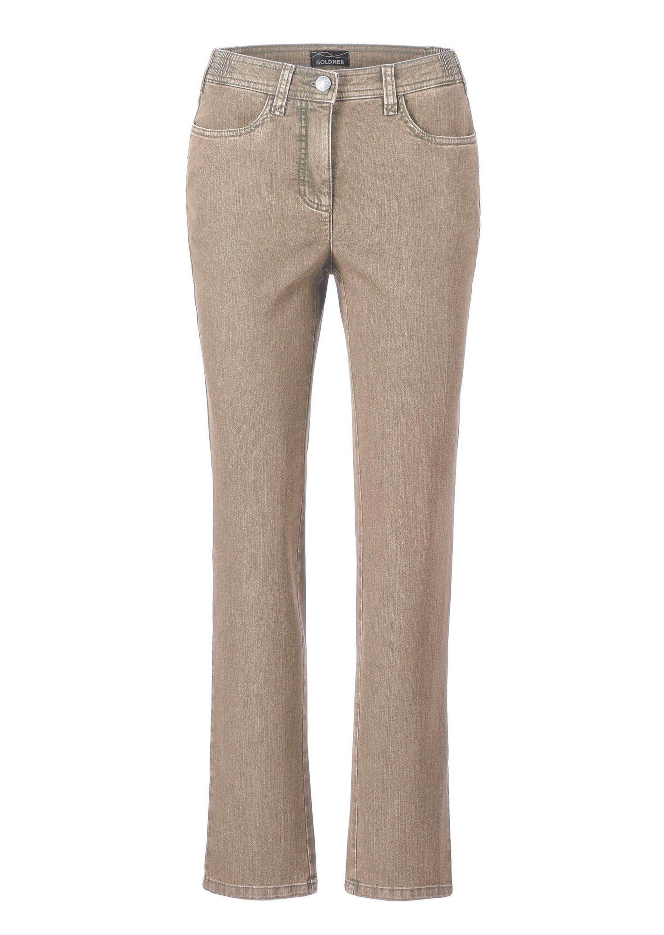 GOLDNER Regular-fit-Jeans "Kurzgröße Denimhose mit Stretchkomfort" Ohne
