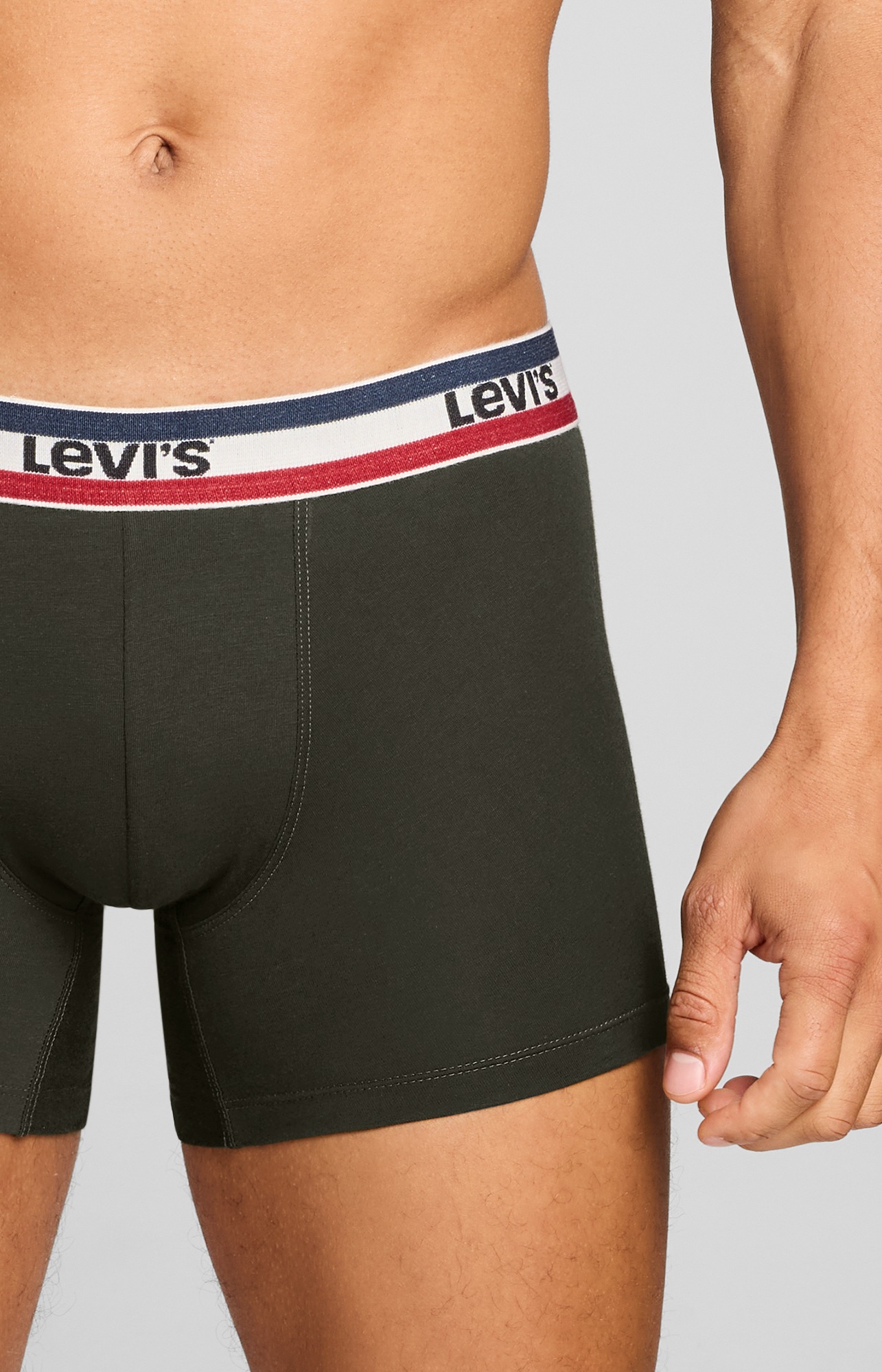 Levi's® Boxershorts »LEVIS MEN REPEAT SPW LOGO BOXER BRIEF« ohne Eingriff, elastischer Logobund, Baumwoll-Mix