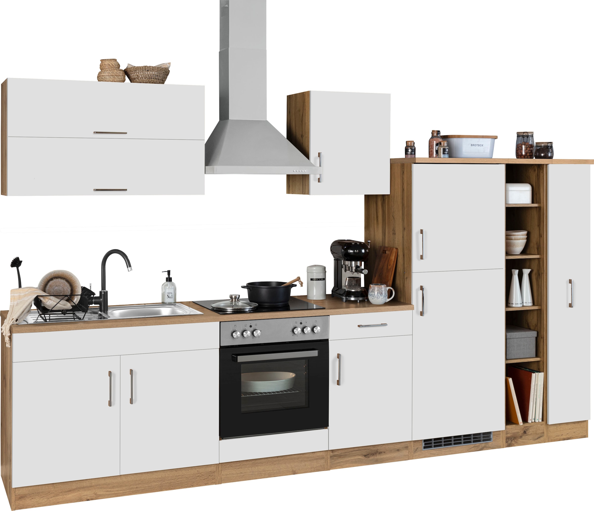 KOCHSTATION Küchenzeile »KS-Colmar«, mit E-Geräten, Breite 330 cm