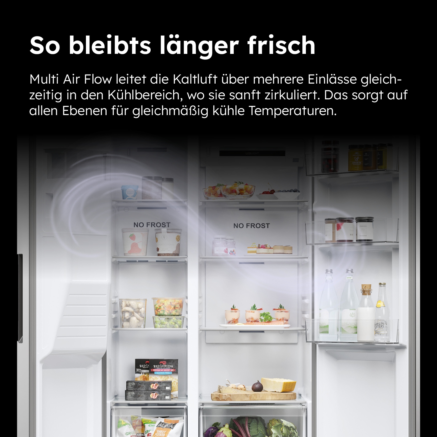 Haier Side-by-Side SBS 90 Series 5 »HSR5918DIMP«, 178 cm hoch, 91 cm breit, Nutzinhalt: 511 Liter, Extrem leise