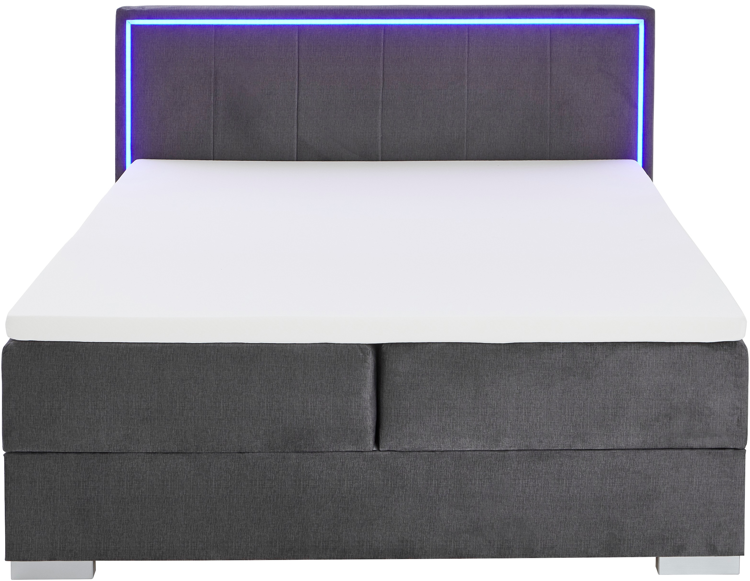 meise.möbel Boxbett »Colorado«, inkl. LED-Beleuchtung im Kopfteil, Bettkasten und Topper