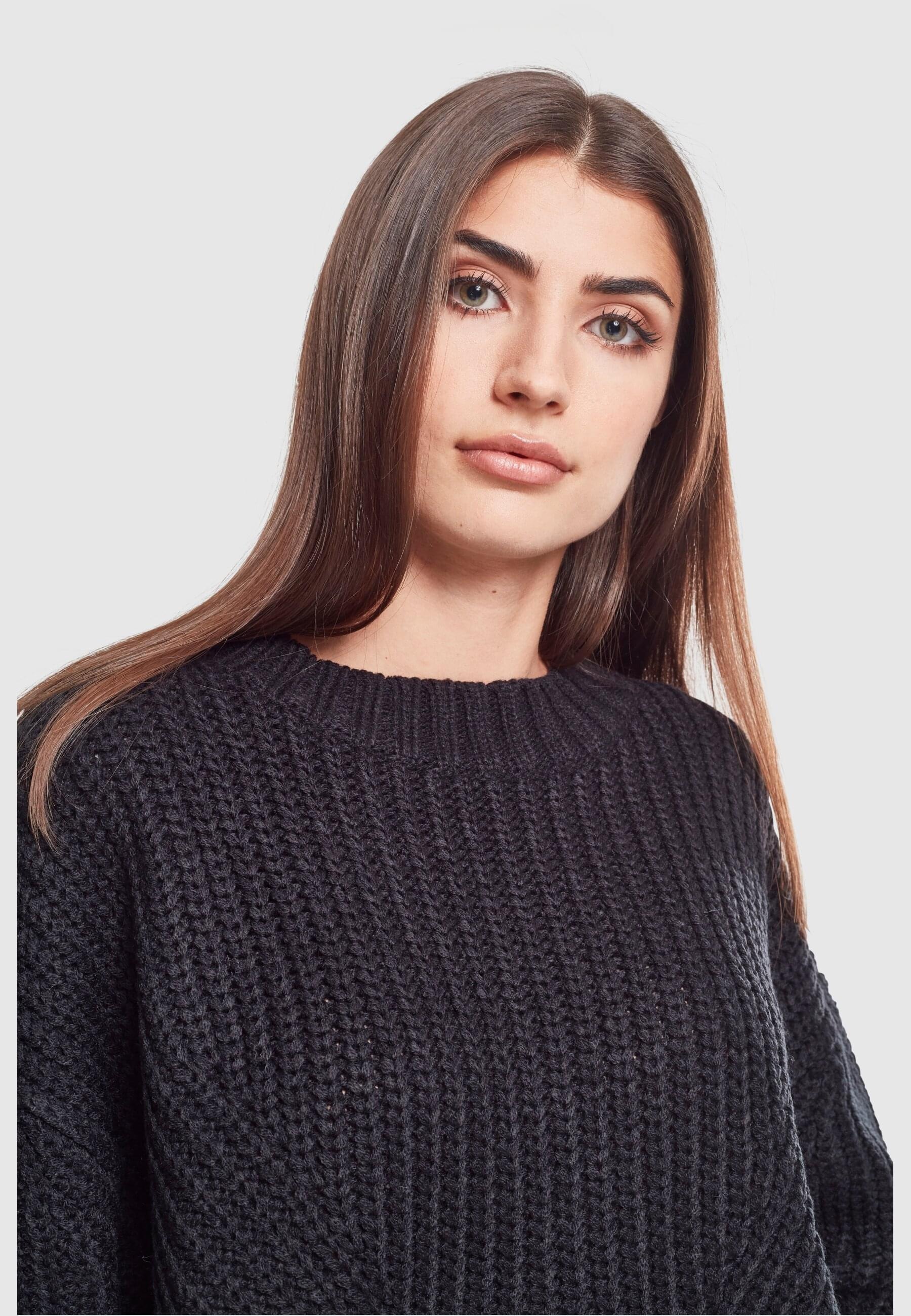 URBAN CLASSICS Rundhalspullover »Urban Classics Damen Ladies Wide Oversize Sweater«, (1 tlg.)