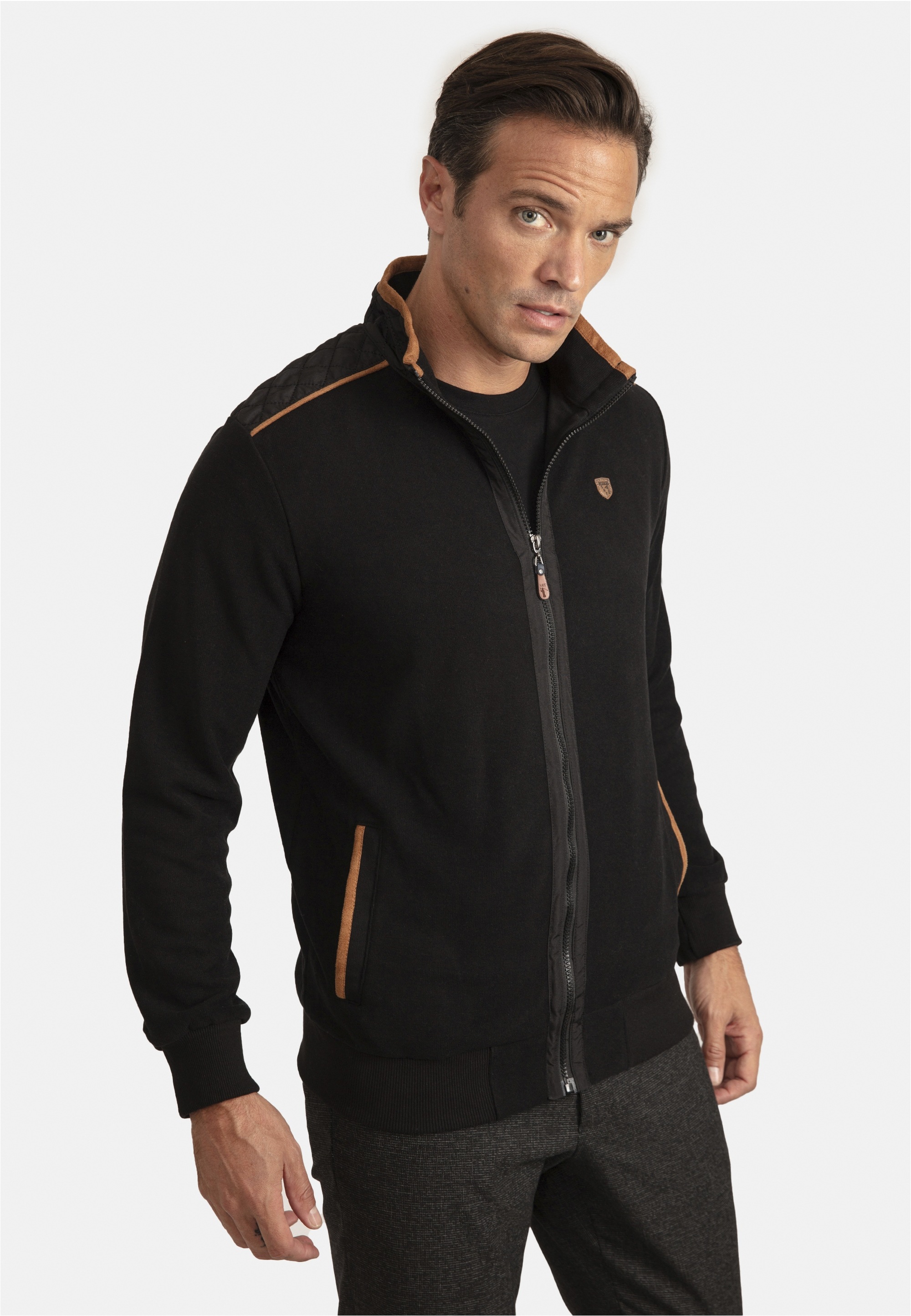 SIR RAYMOND TAILOR Sweatjacke »Specter«, mit Stehkragen