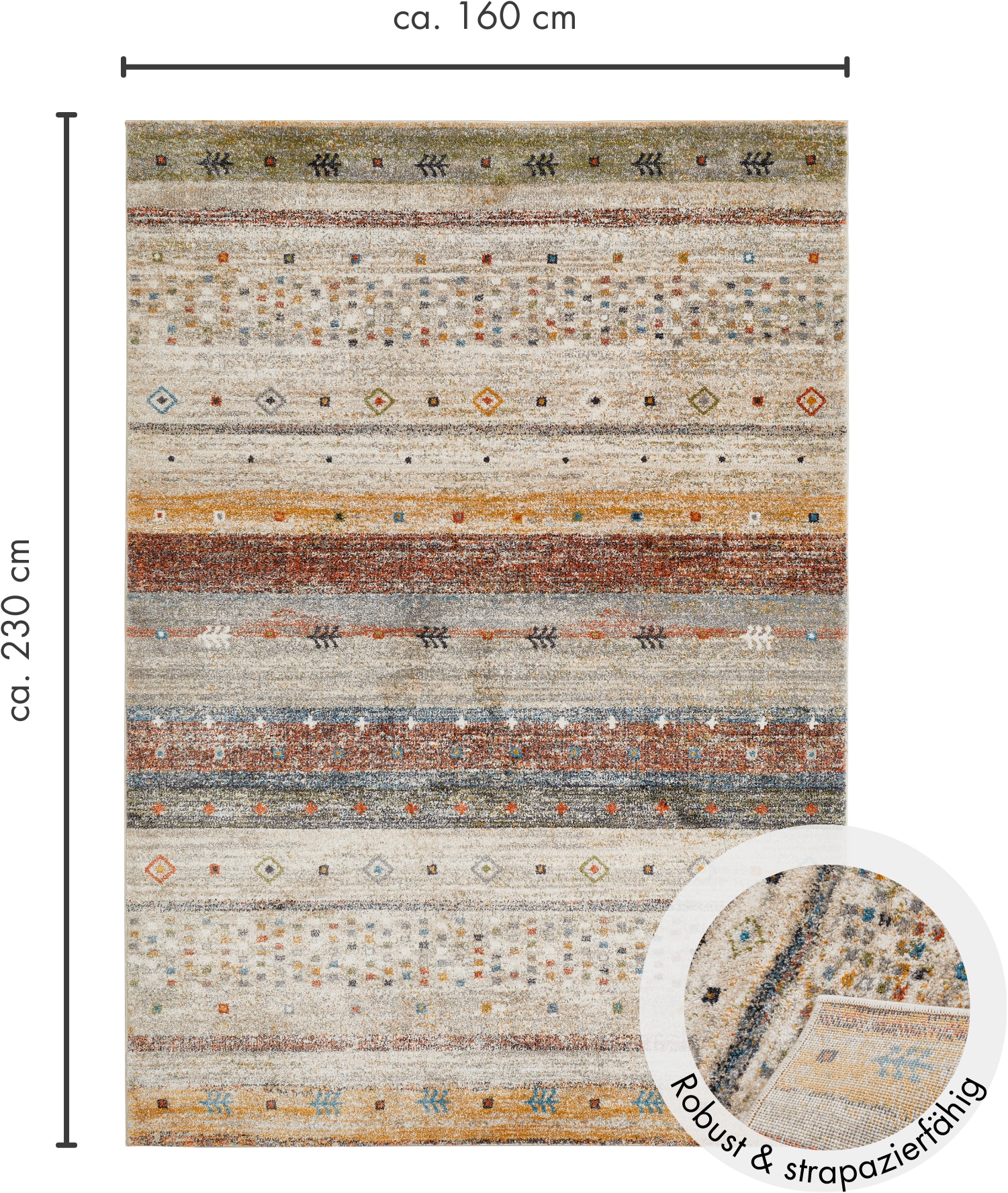 LUXOR living Teppich »Montreal«, rechteckig, 12 mm Höhe, Kurzflor, modernes Design, Wohnzimmer, Schlafzimmer