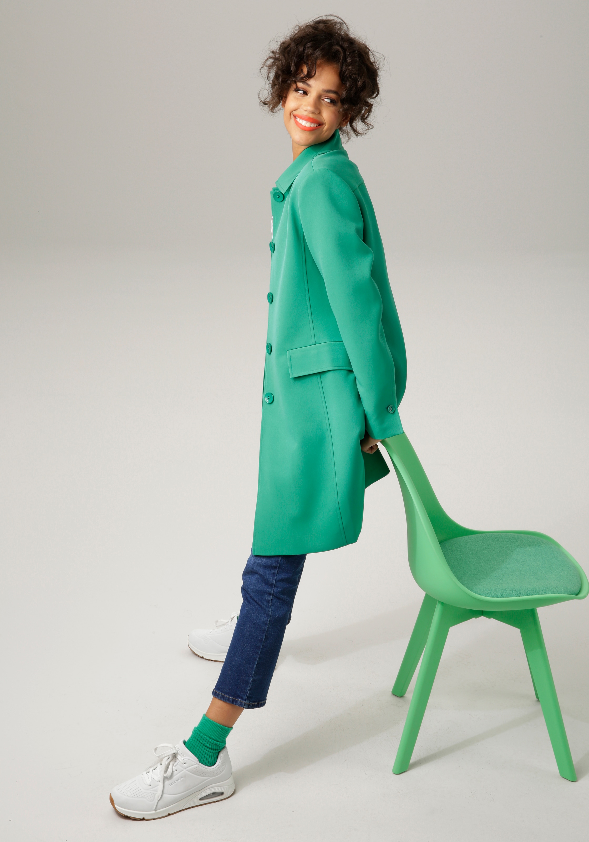 Aniston CASUAL Kurzmantel, in trendigen Knallfarben für kaufen | BAUR