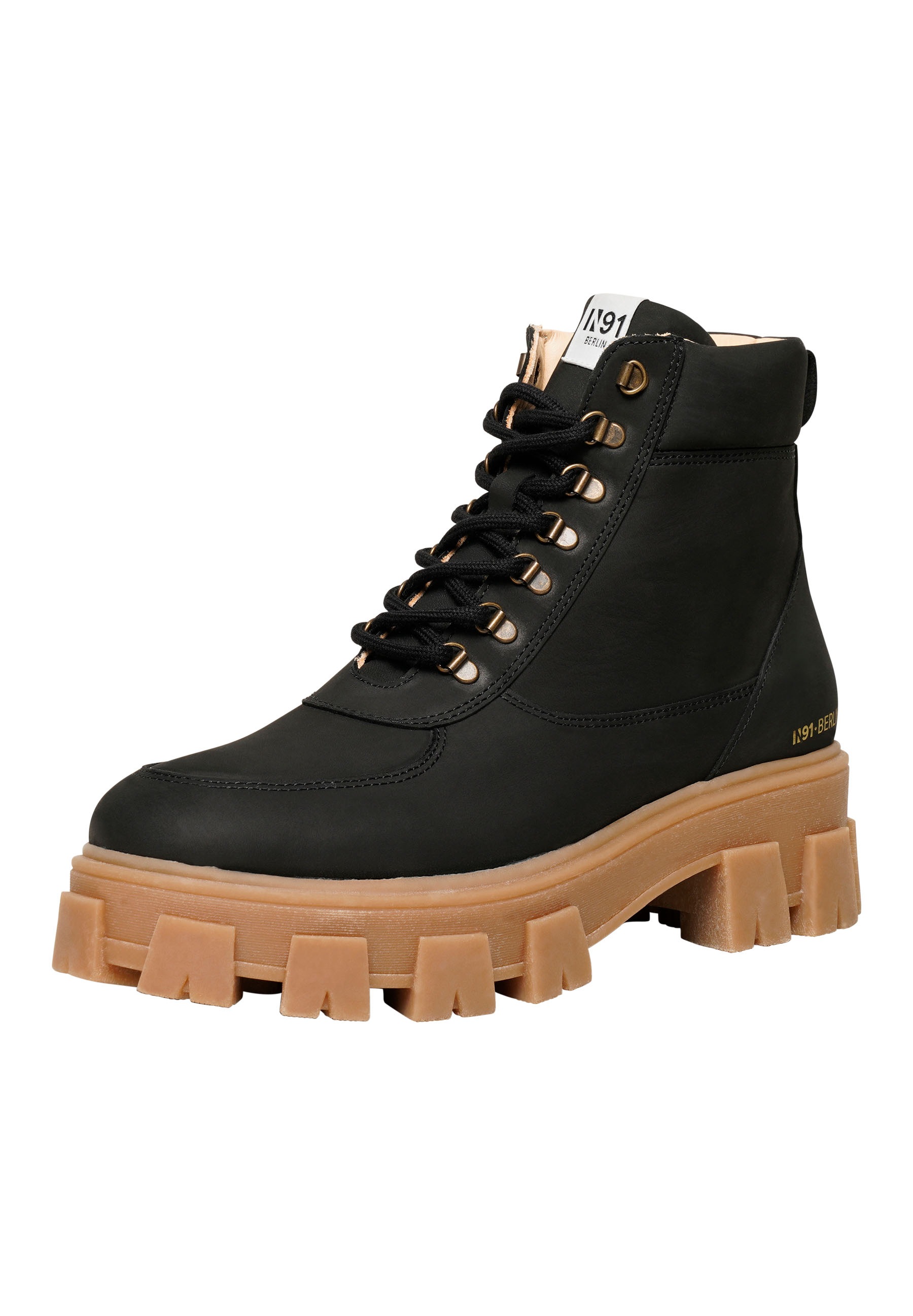 N91 Schnürboots »Style Choice HI Businessschuh«, Damen Schnürboots Leder handgefertigt, Hikingboots