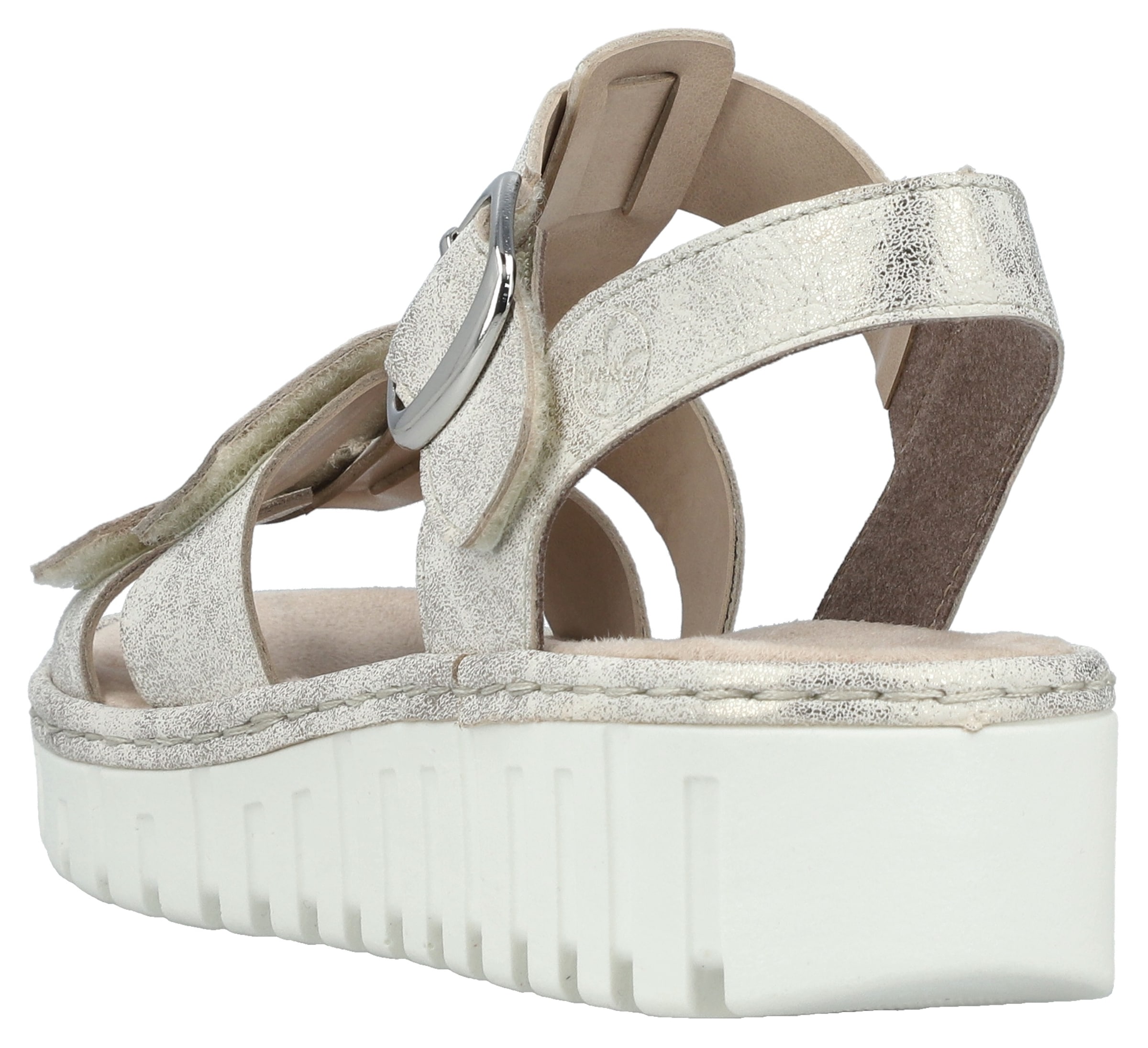 Rieker Plateausandale, Riemchensandale, Sommerschuh, Sandalette mit Klettriemchen