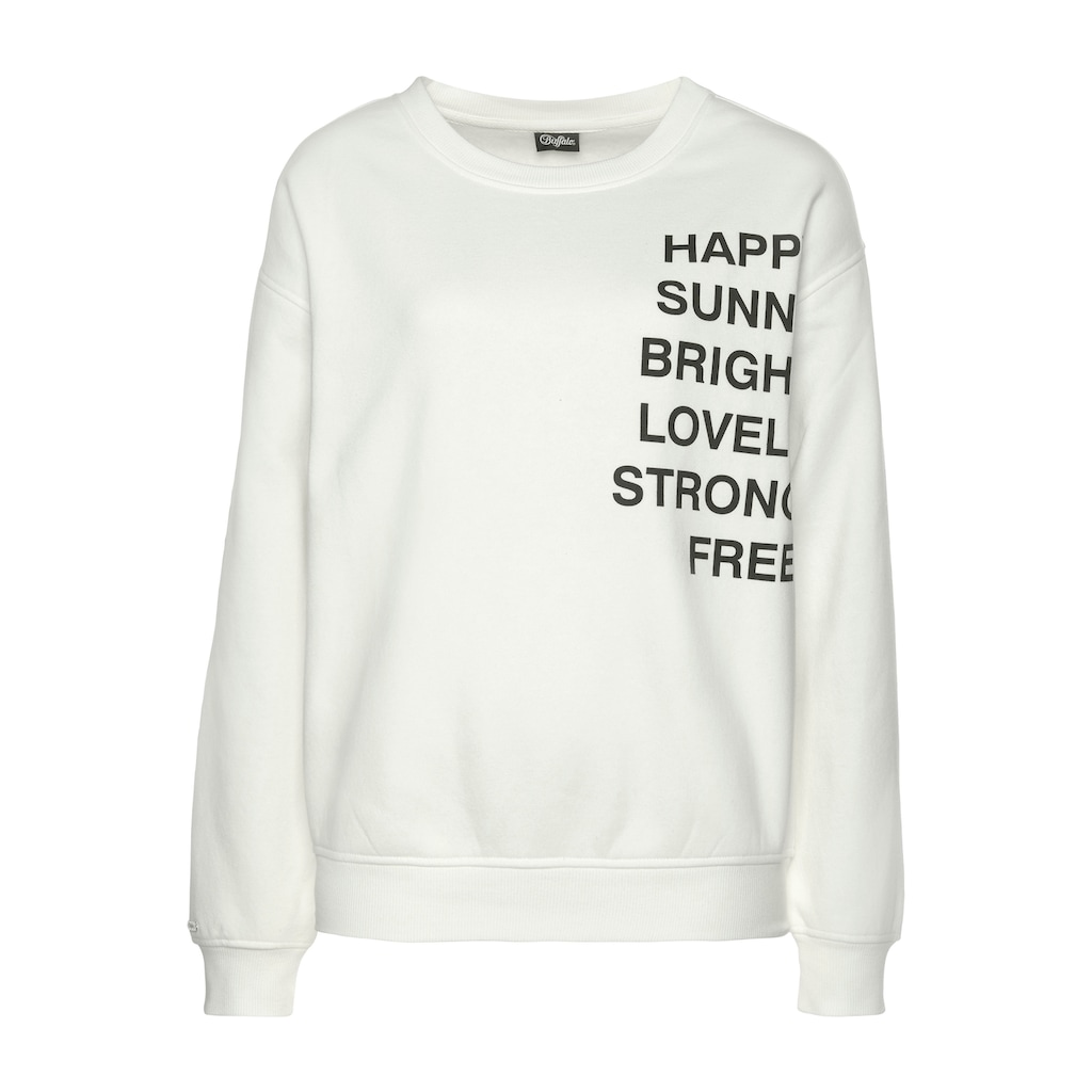 Buffalo Sweatshirt, mit Statement Druck, Loungeanzug