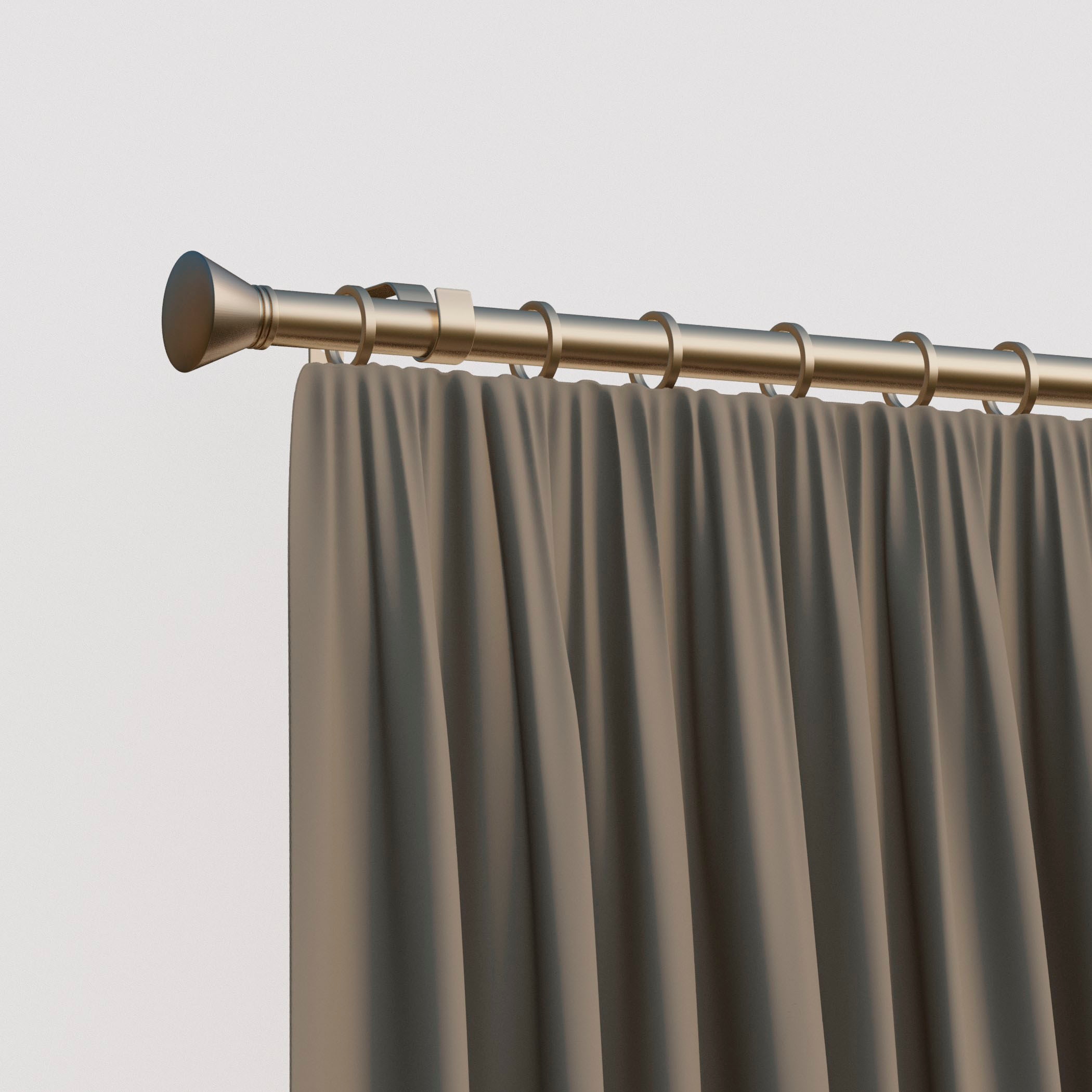 indeko Gardinenstange "Ibiza" Ø 16 mm 1 läufig-läufig Wunschmaßlänge günstig online kaufen