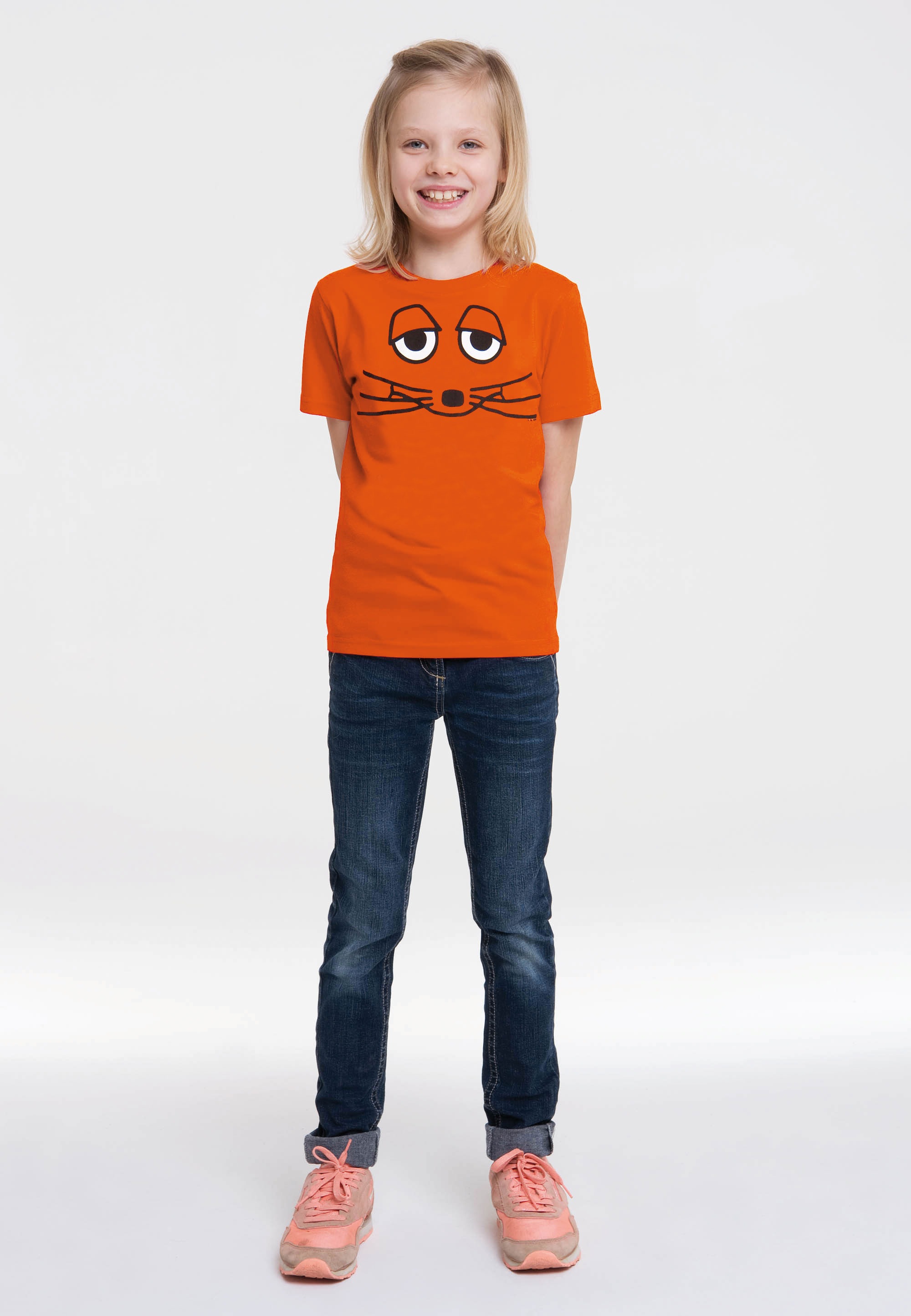 LOGOSHIRT T-Shirt »Die Maus - Gesicht«, mit coolem Print