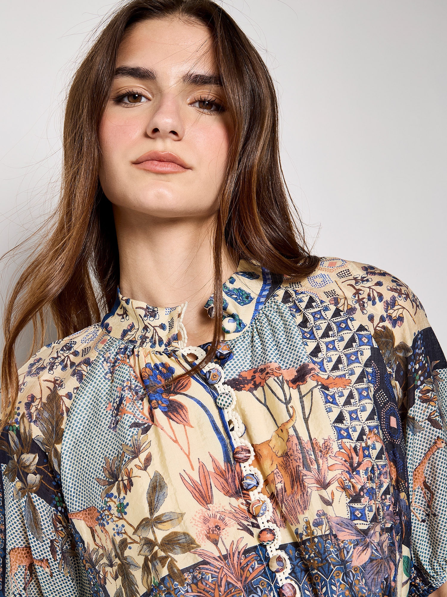 Apricot Midikleid »Midi-Kleid« mit Patchwork-Print