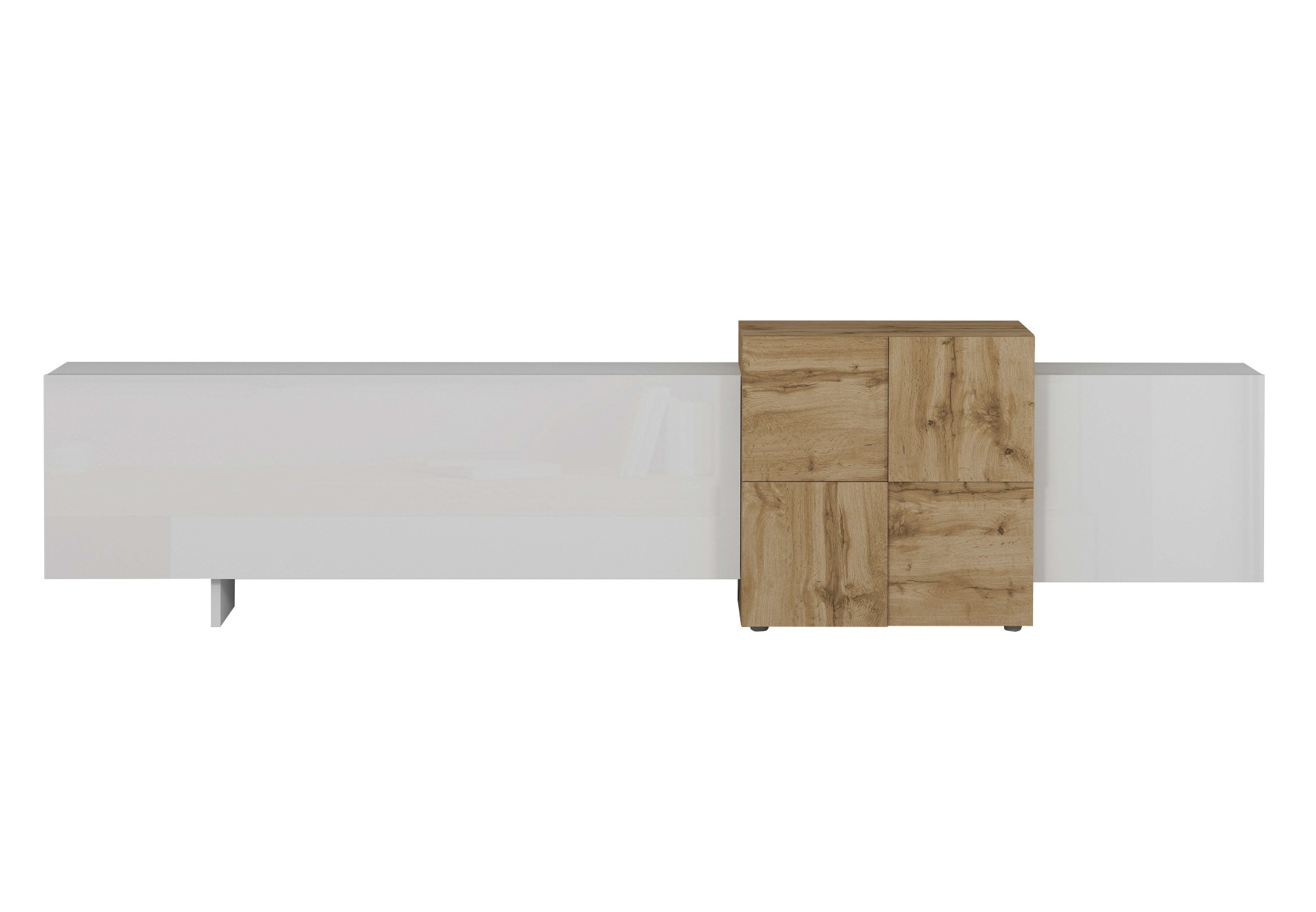 OTTO home Lowboard »Lowboard NEXOS,Lowboard,TV-Kommode,TV-Möbel,TV-Bank« 1 Stk. tlg. Mit 2 Drehtüren, 1 Klapptür, 4 geschl. Fächern, reversibel, B. 210 cm